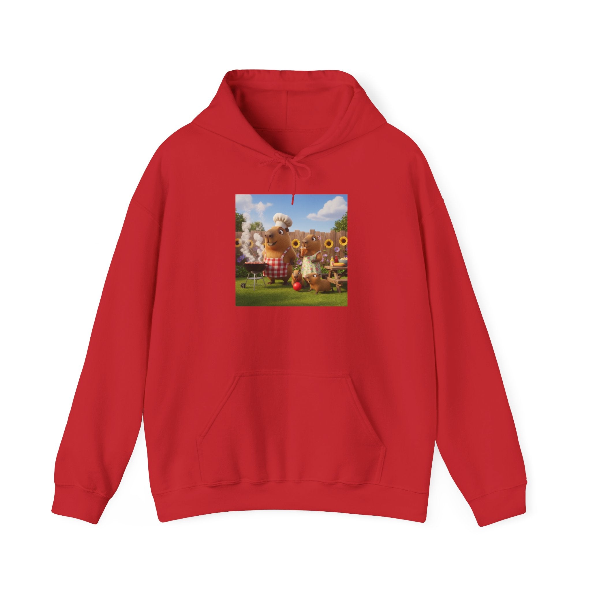 Capybara BBQ Hoodie — Cute Cozy Graphic Pullover