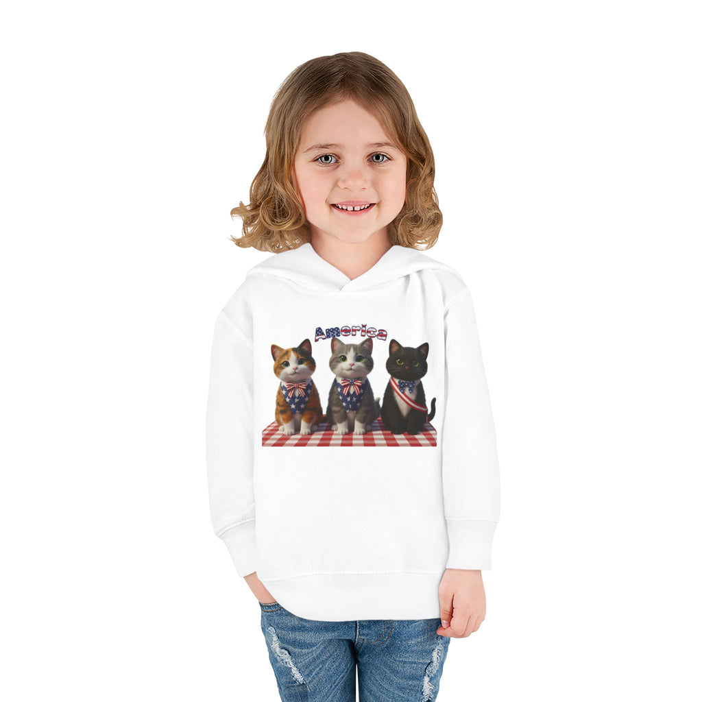 Kitties — Patriotic 'America' — Toddler Hoodie