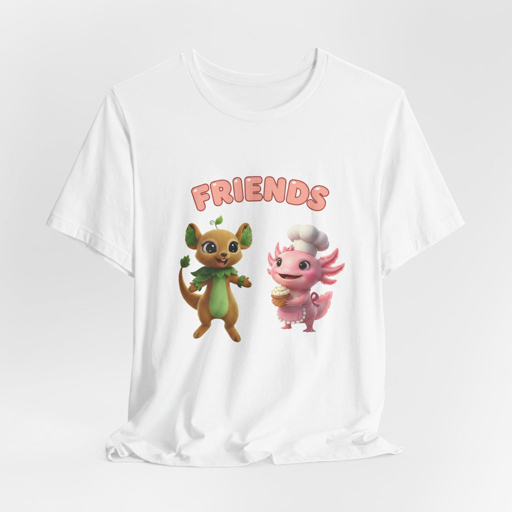 Lifaru with Cute Axolotl Baker Tee — Playful Animal Friendship T‑Shirt