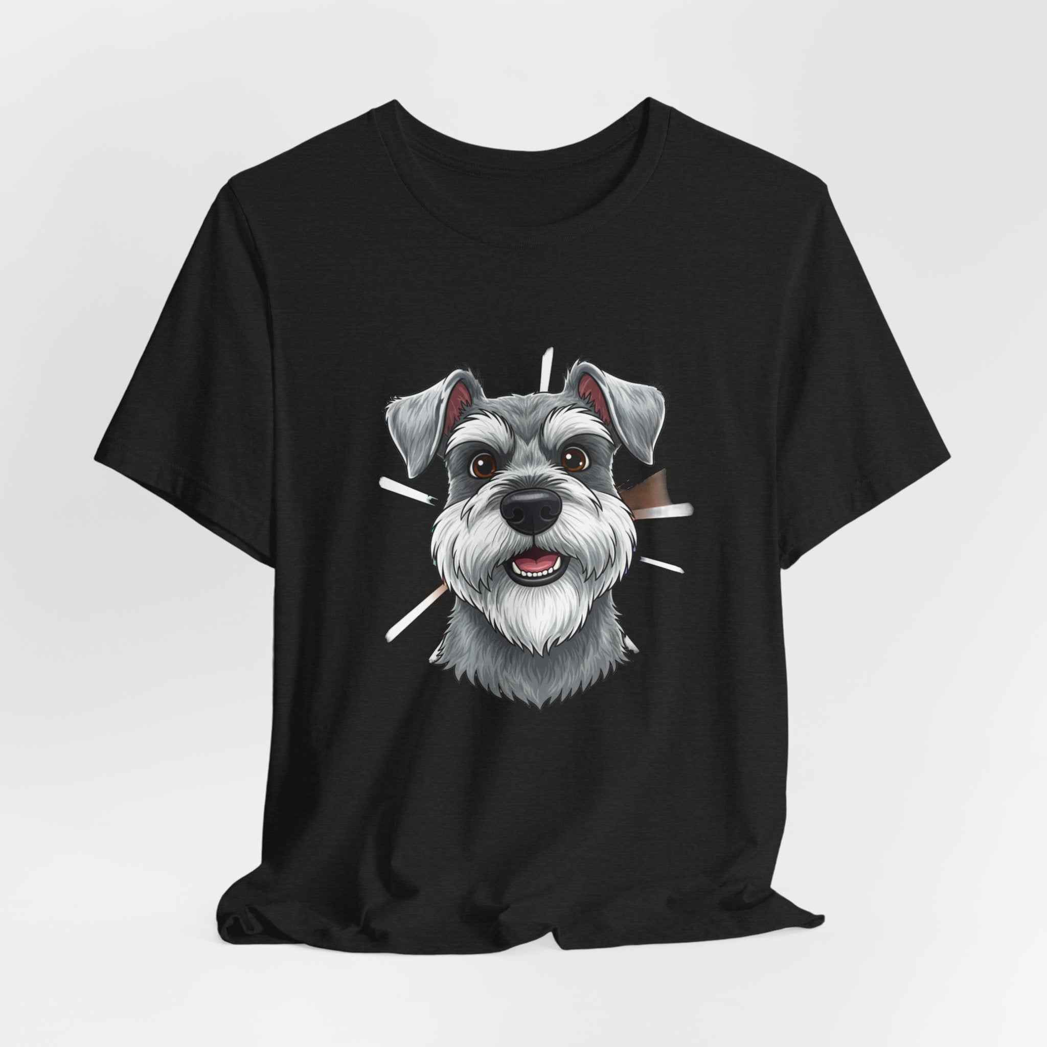 Schnauzer Face T‑Shirt — Cute Dog Portrait Tee for Schnauzer Lovers
