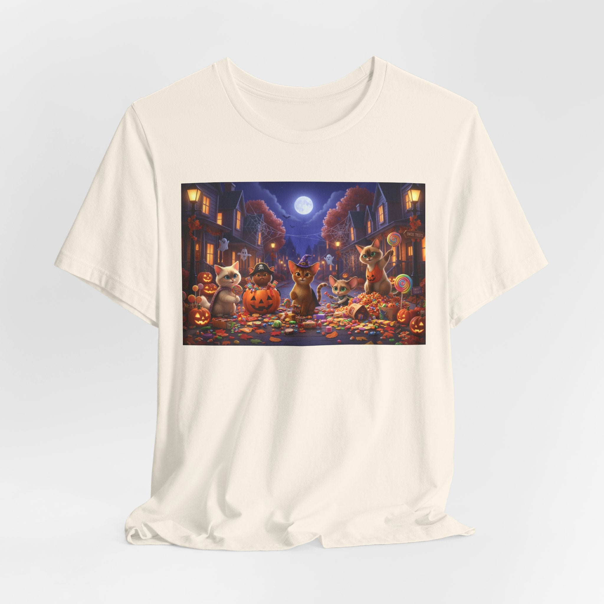 Cats Halloween Night & Pumpkins T-Shirt