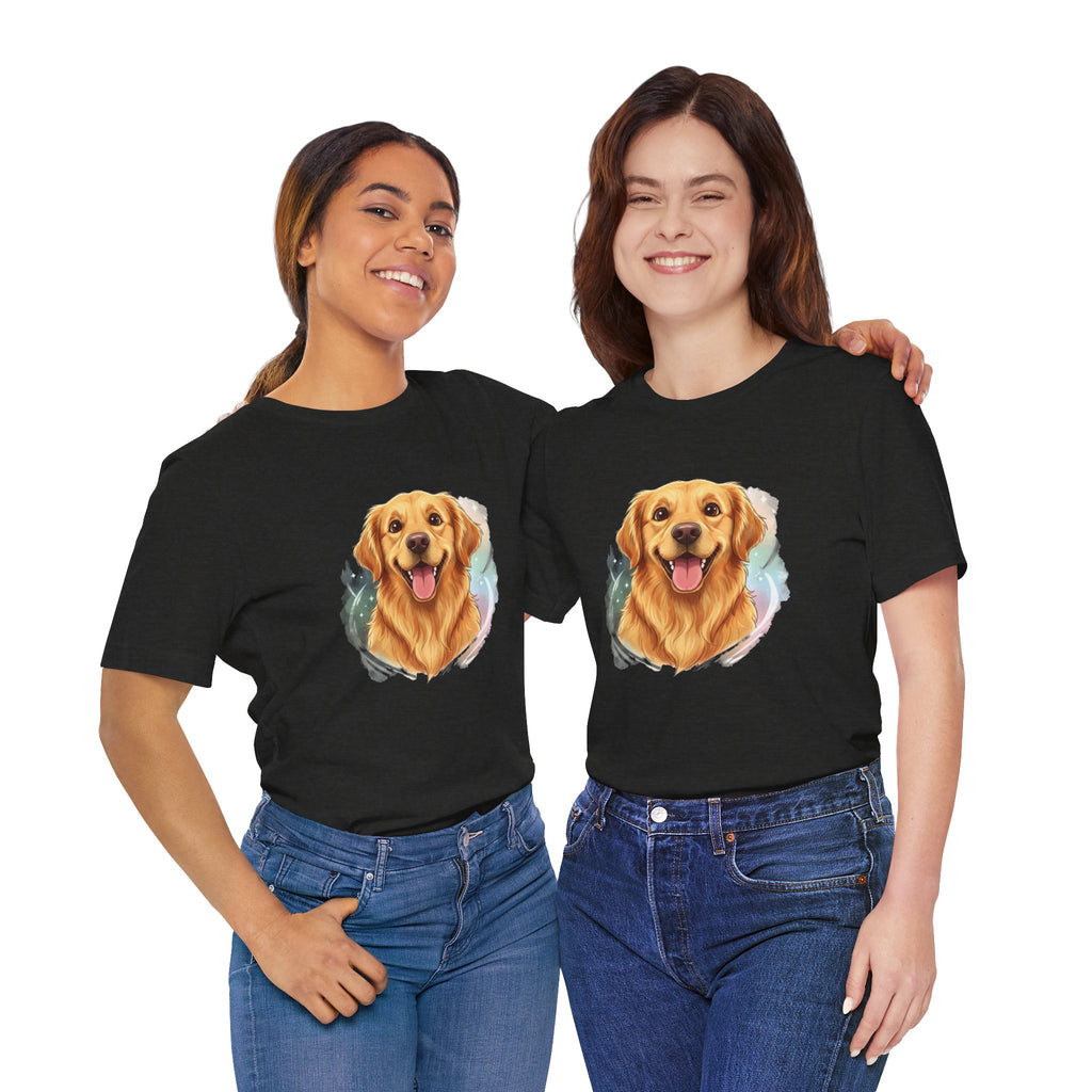 Golden Retriever Portrait T-Shirt — Happy Dog Tee for Pet Lovers