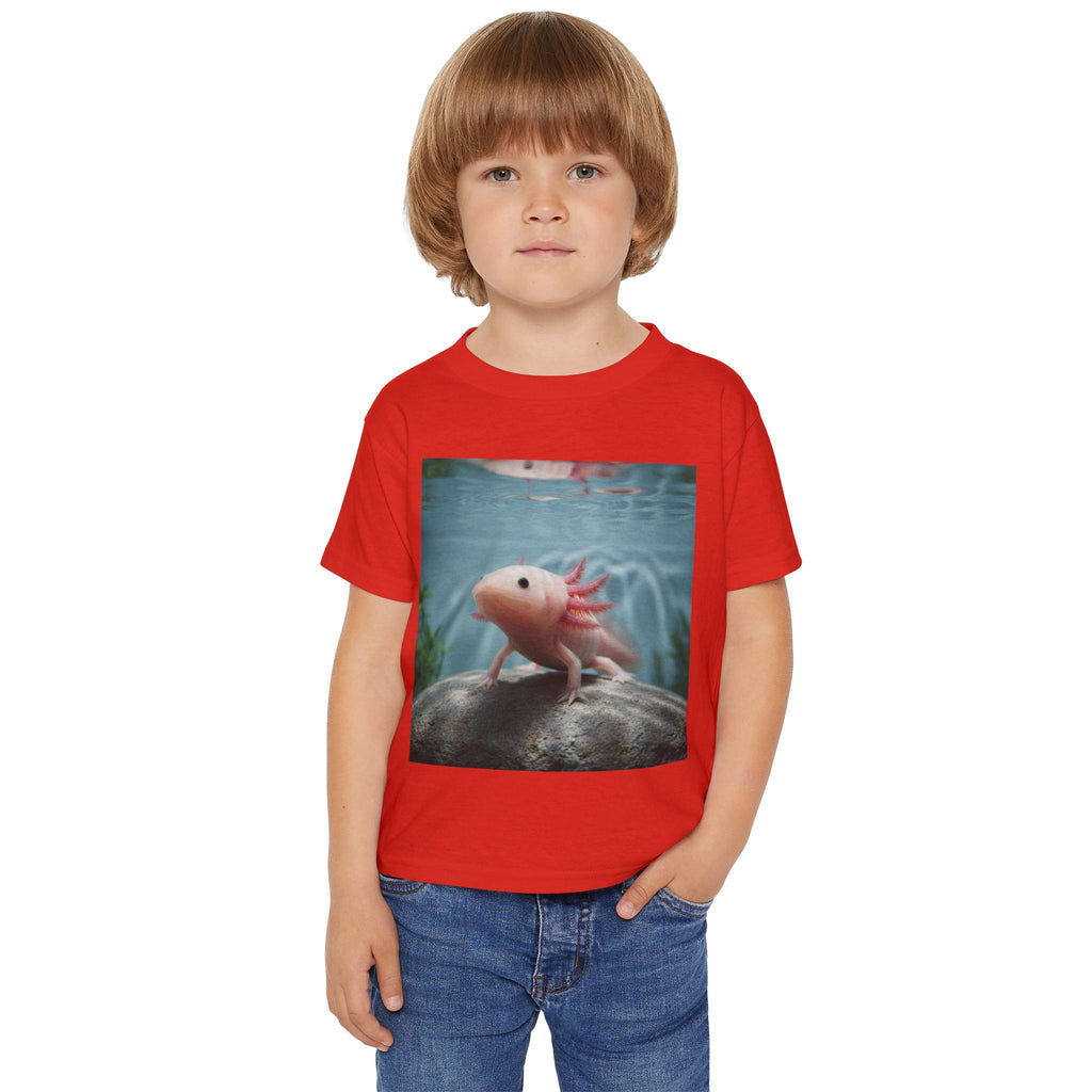 Axolotl Toddler T-Shirt — Cute Pink Axolotl Underwater Tee for Kids