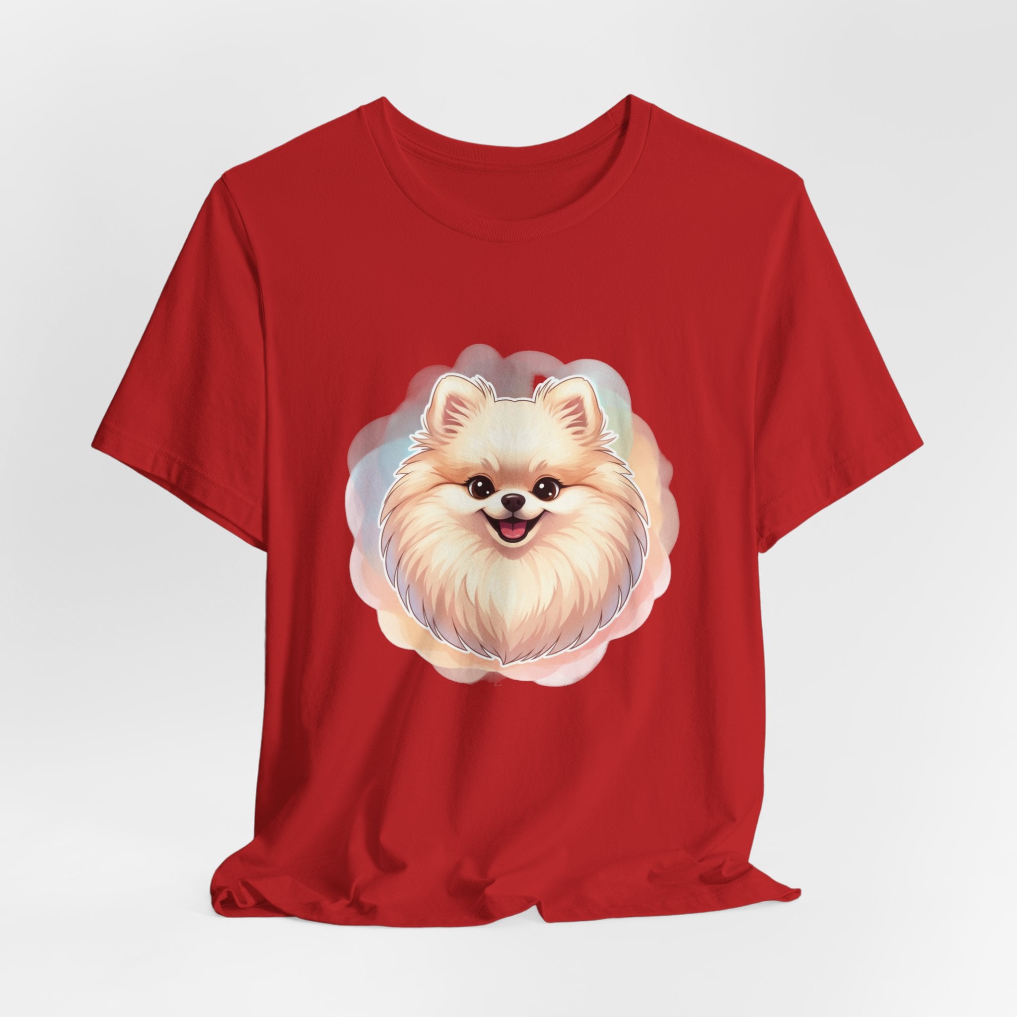 Pomeranian Dog Portrait Tee — Cute Fluffy Pomeranian Graphic T-Shirt