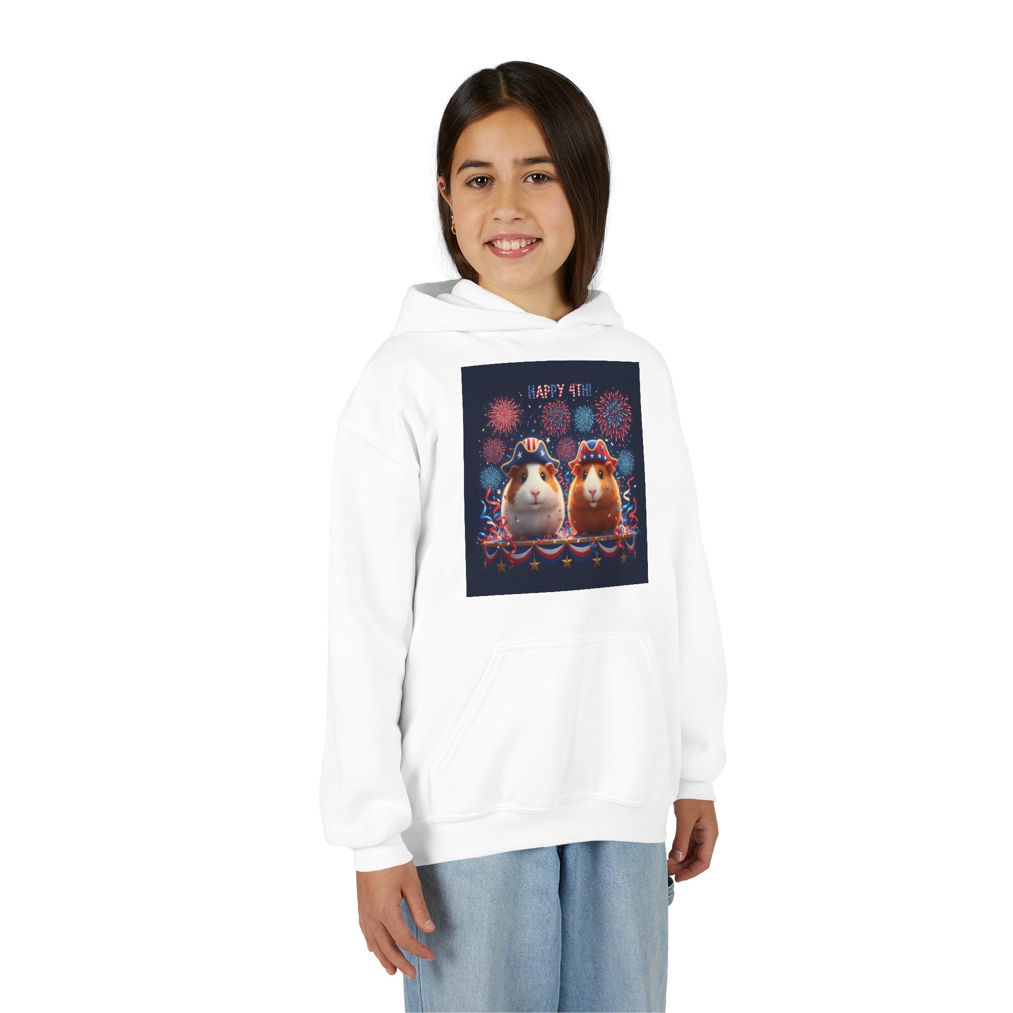 Guinea Pigs — Patriotic Fireworks — Youth Hoodie