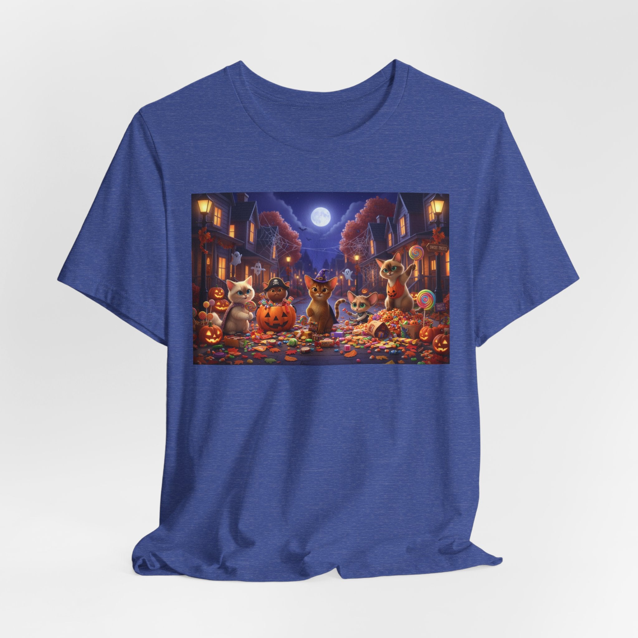 Cats Halloween Night & Pumpkins T-Shirt