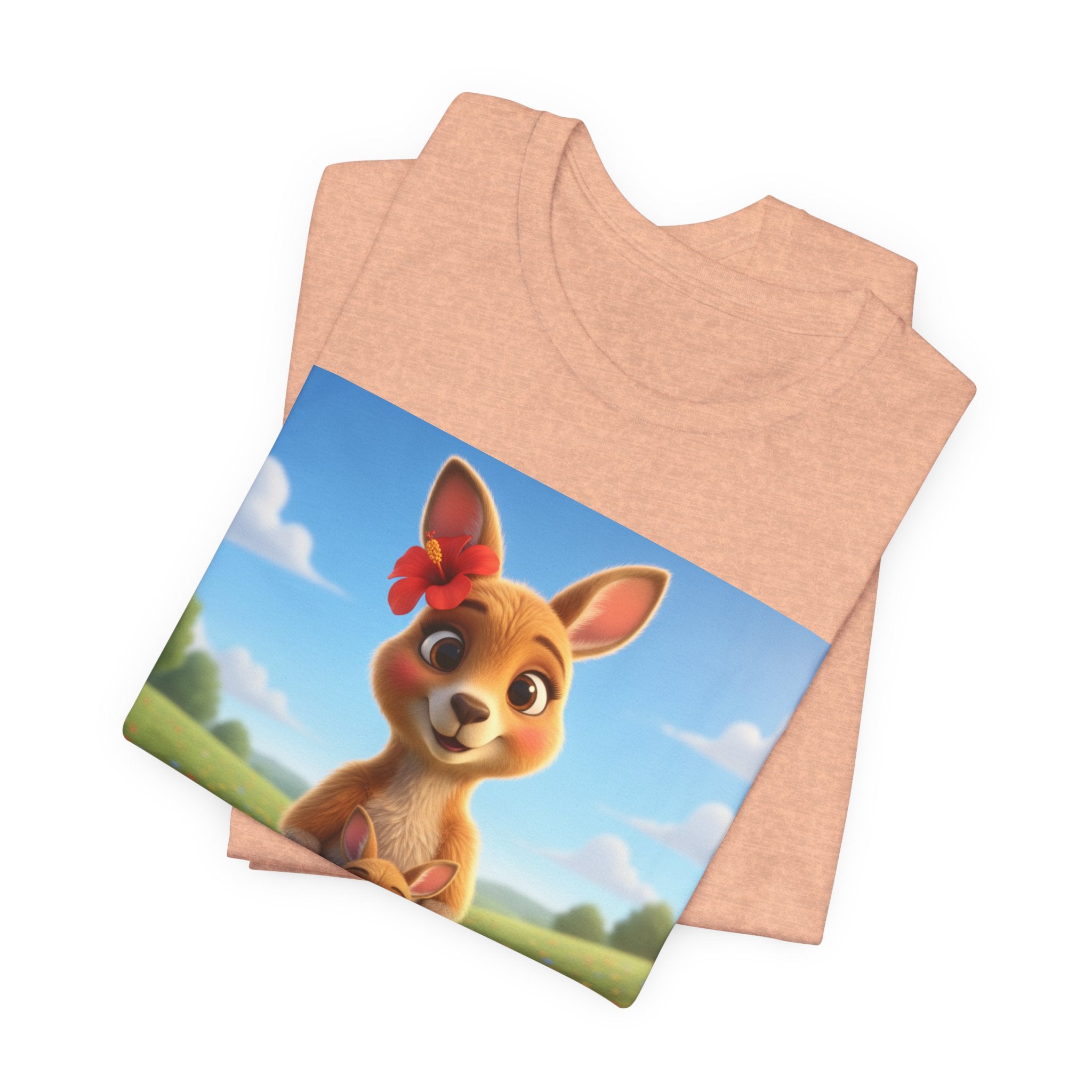 Kangaroo Mama & Joey Cute Graphic Tee