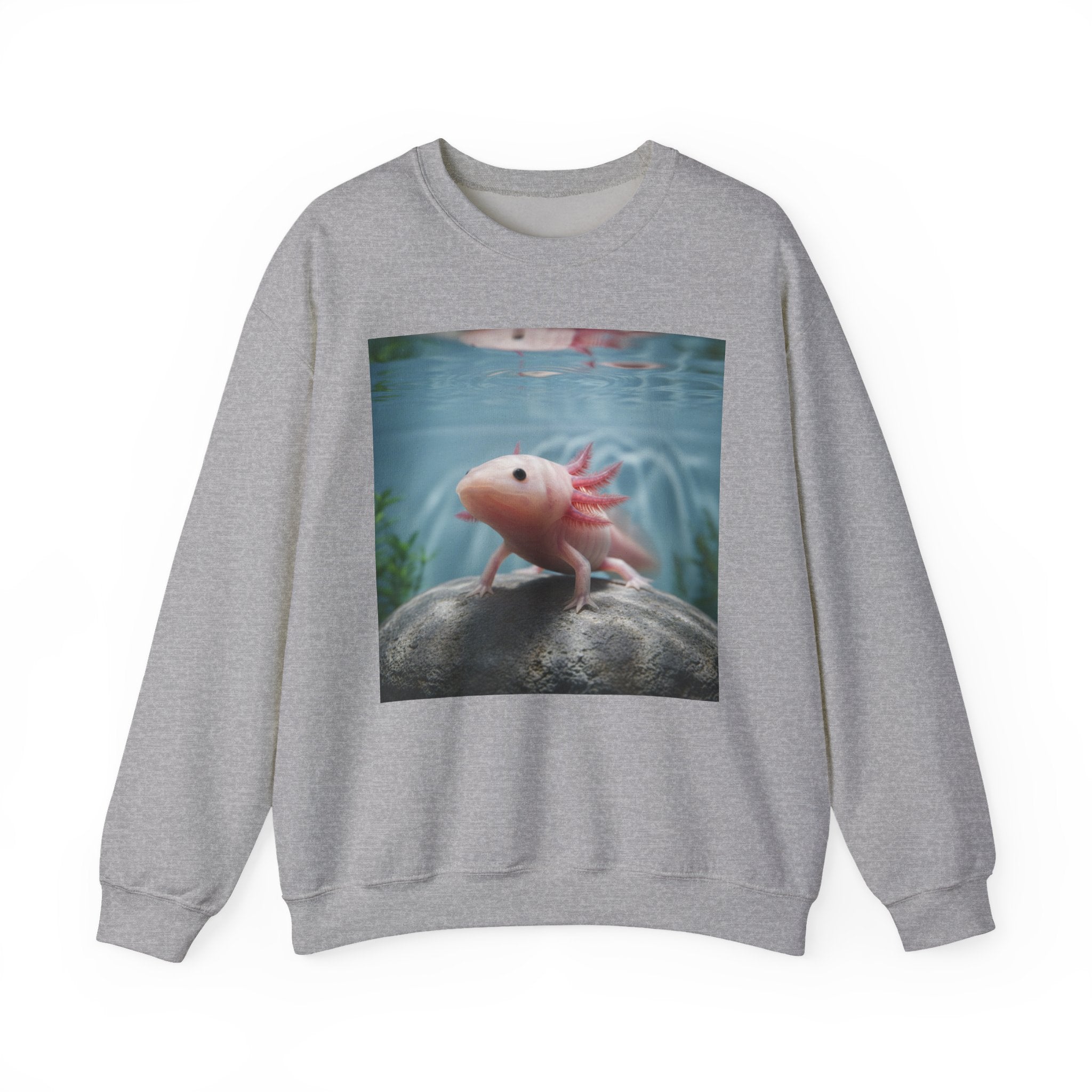 Axolotl Aquarium Sweatshirt — Cute Aquatic Pet Graphic Crewneck
