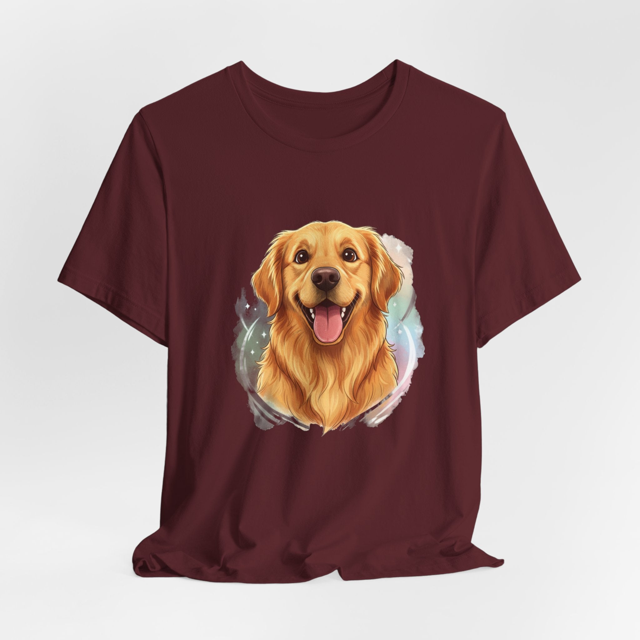 Golden Retriever Portrait T-Shirt — Happy Dog Tee for Pet Lovers