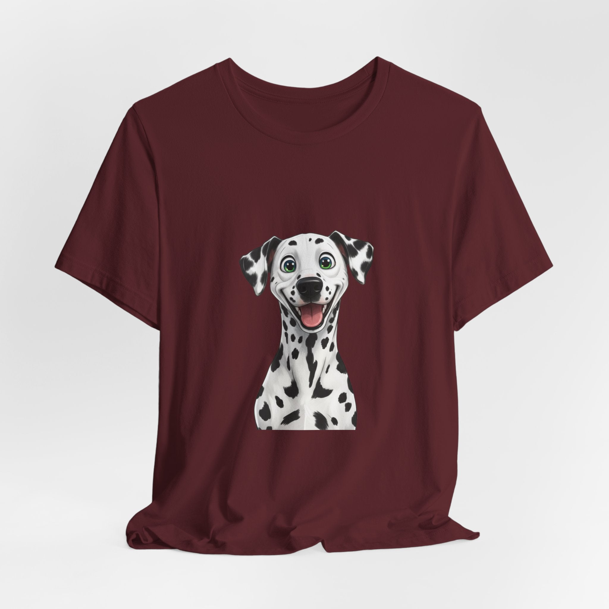 Happy Dalmatian Dog T-Shirt — Cute Spot Puppy Tee for Dog Lovers