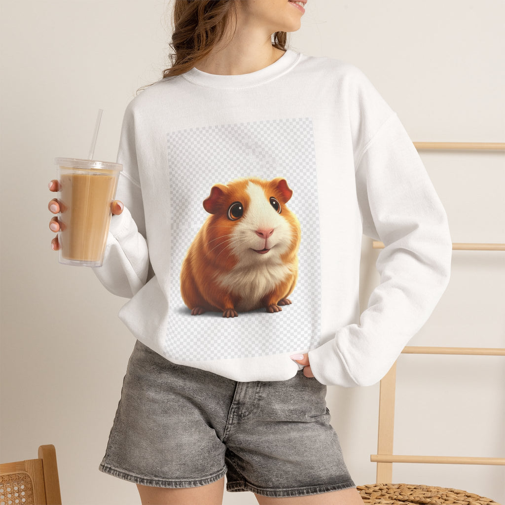 Guinea Pig Crewneck Sweatshirt — Adorable Small Pet Graphic Pullover