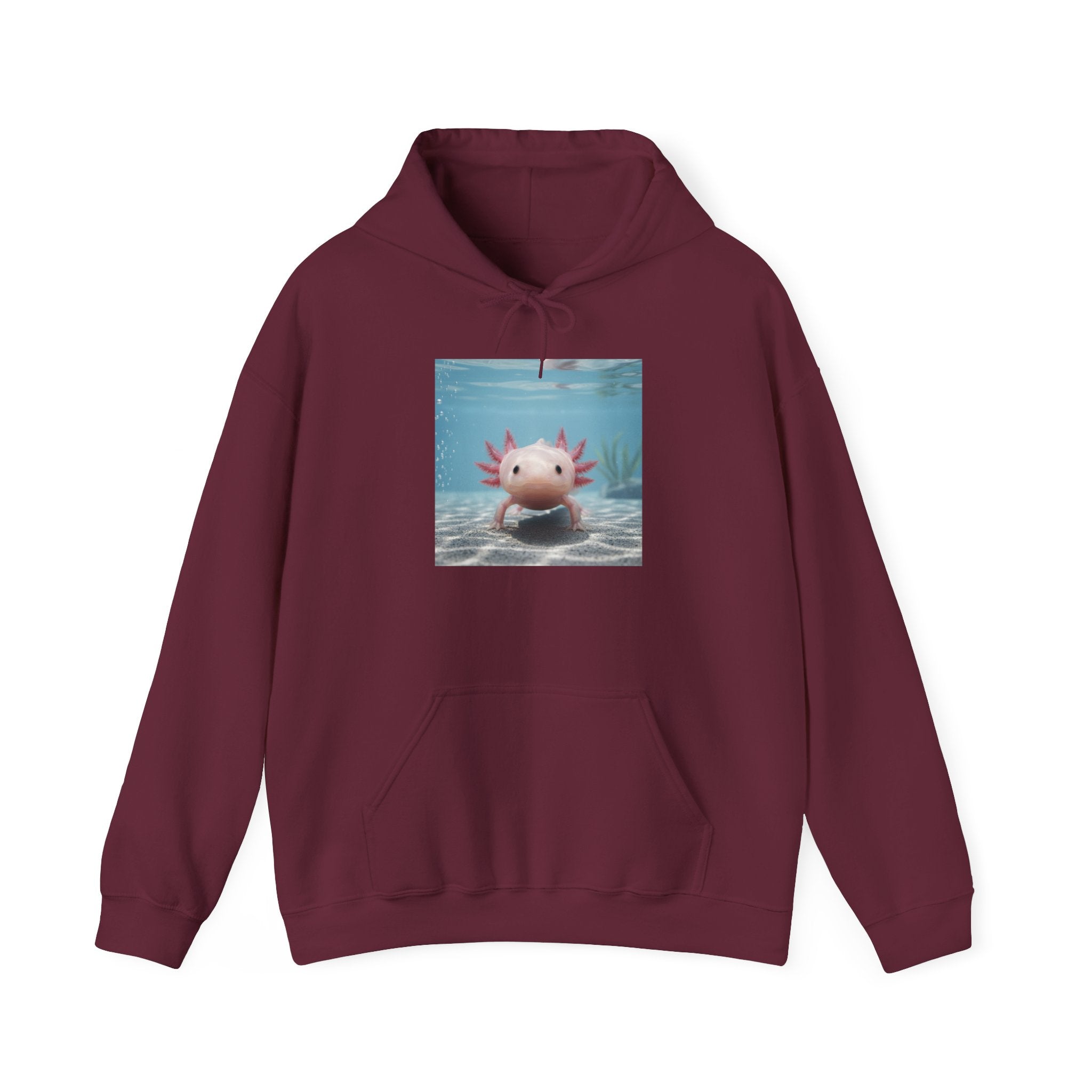 Axolotl Smiles Hoodie – Cute Aquatic Creature Pullover