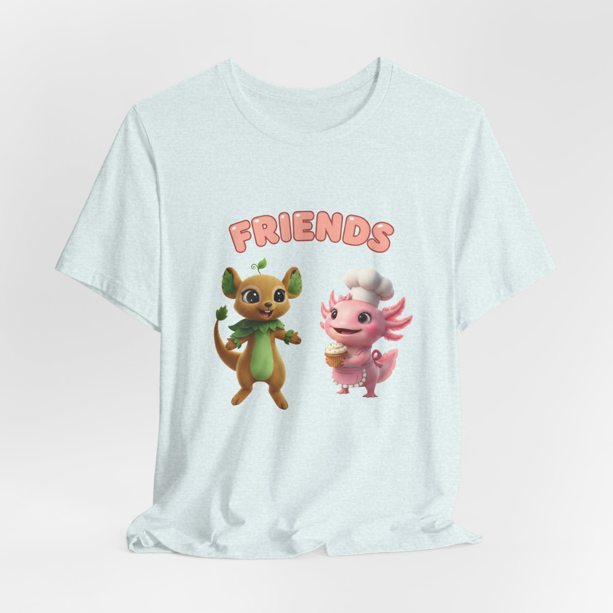 Lifaru with Cute Axolotl Baker Tee — Playful Animal Friendship T‑Shirt