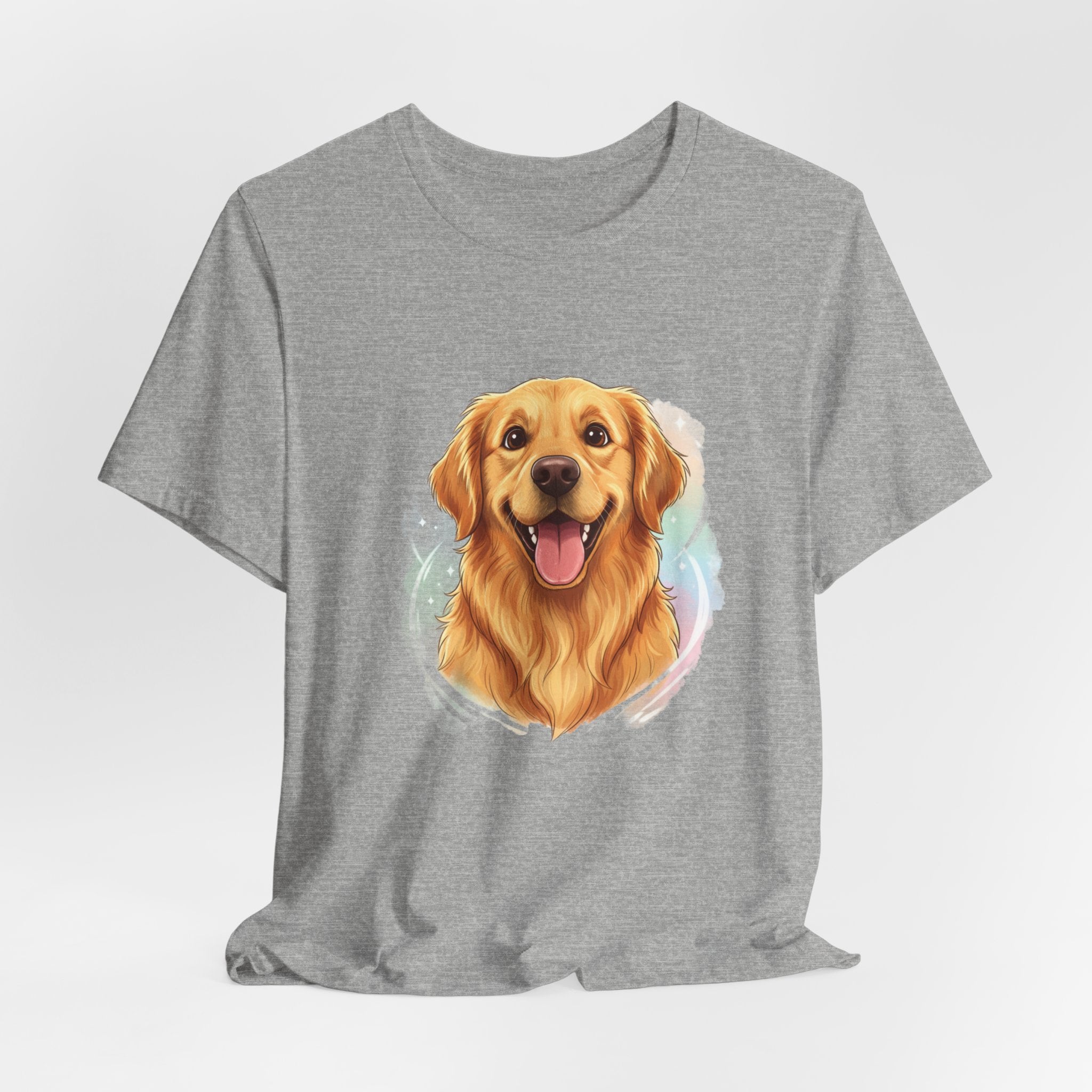 Golden Retriever Portrait T-Shirt — Happy Dog Tee for Pet Lovers