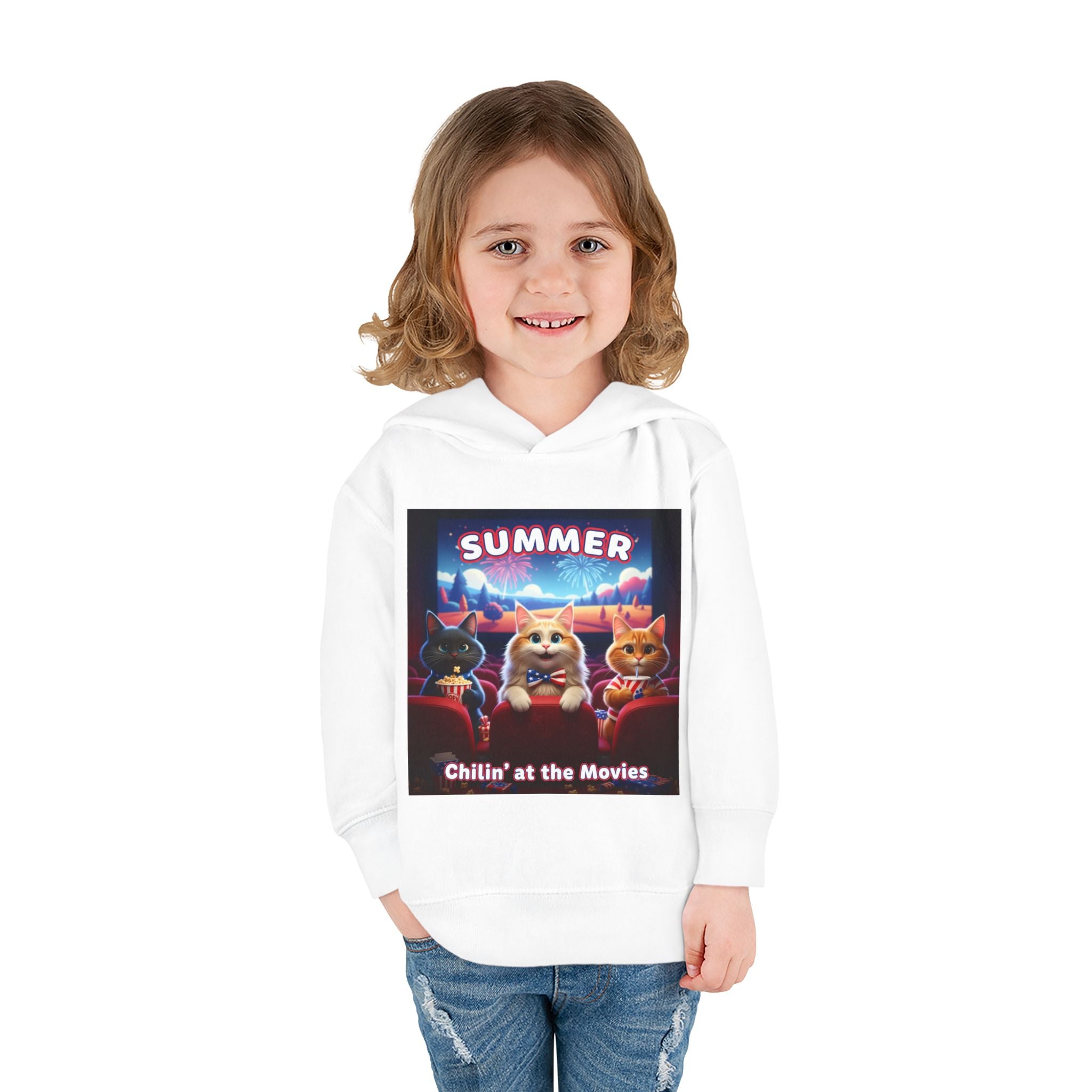 Kitties — Chillin' at the Movies Toddler Hoodie