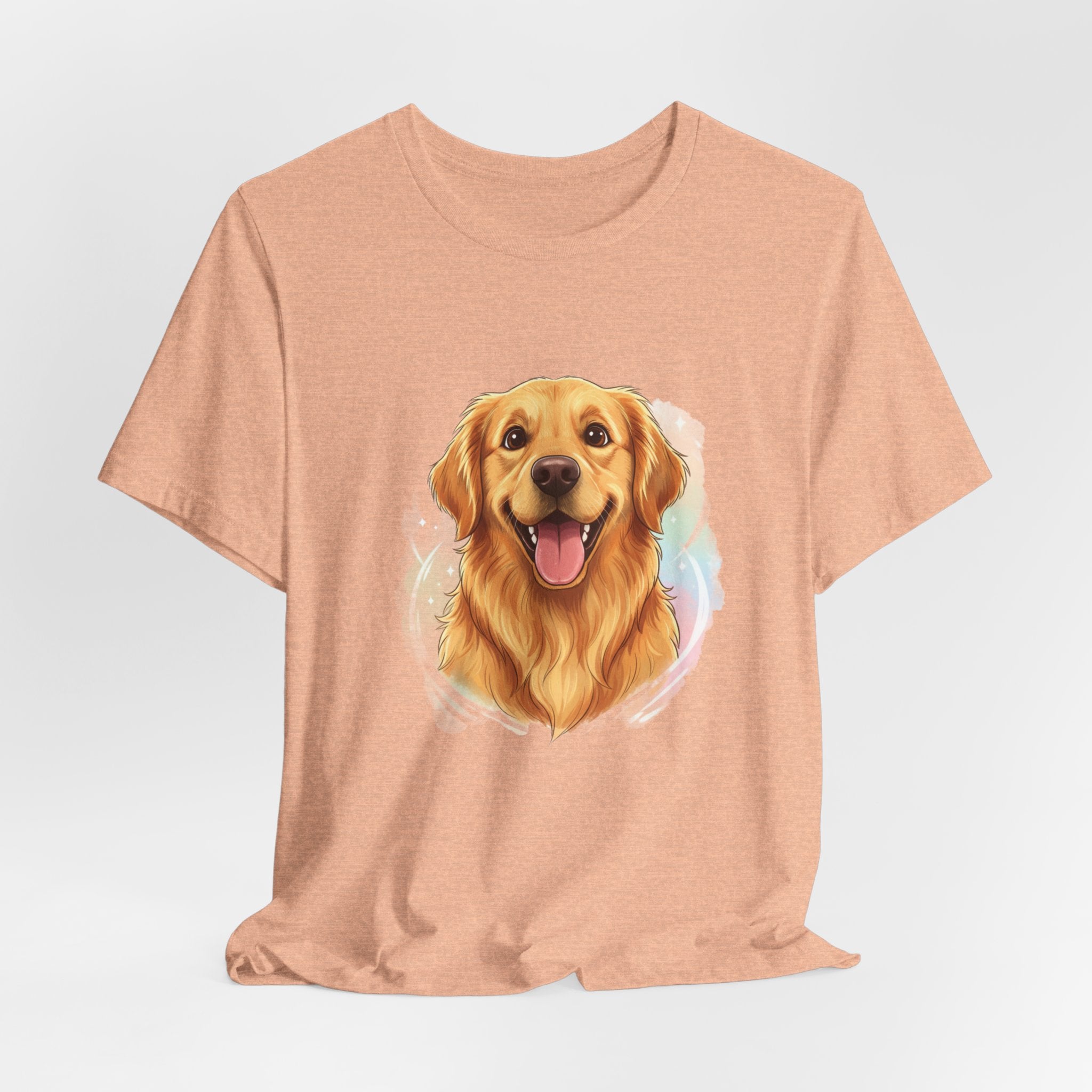 Golden Retriever Portrait T-Shirt — Happy Dog Tee for Pet Lovers
