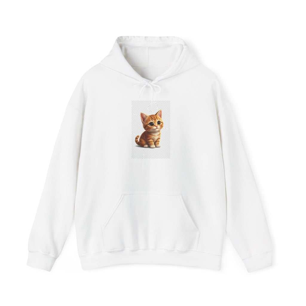 Cute Ginger Kitten Hoodie — Adorable Cat Illustration Pullover