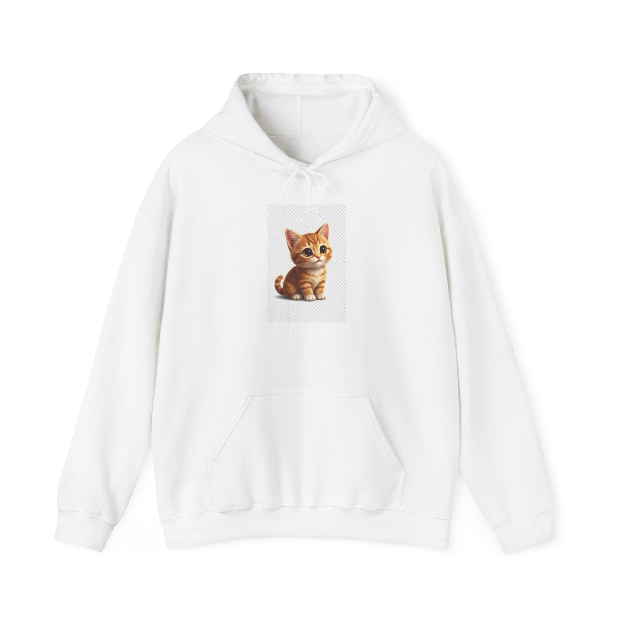 Cute Ginger Kitten Hoodie — Adorable Cat Illustration Pullover