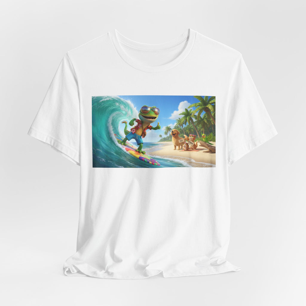 Lizard Surfing Beach T-Shirt – Tropical Wave Surfing Design