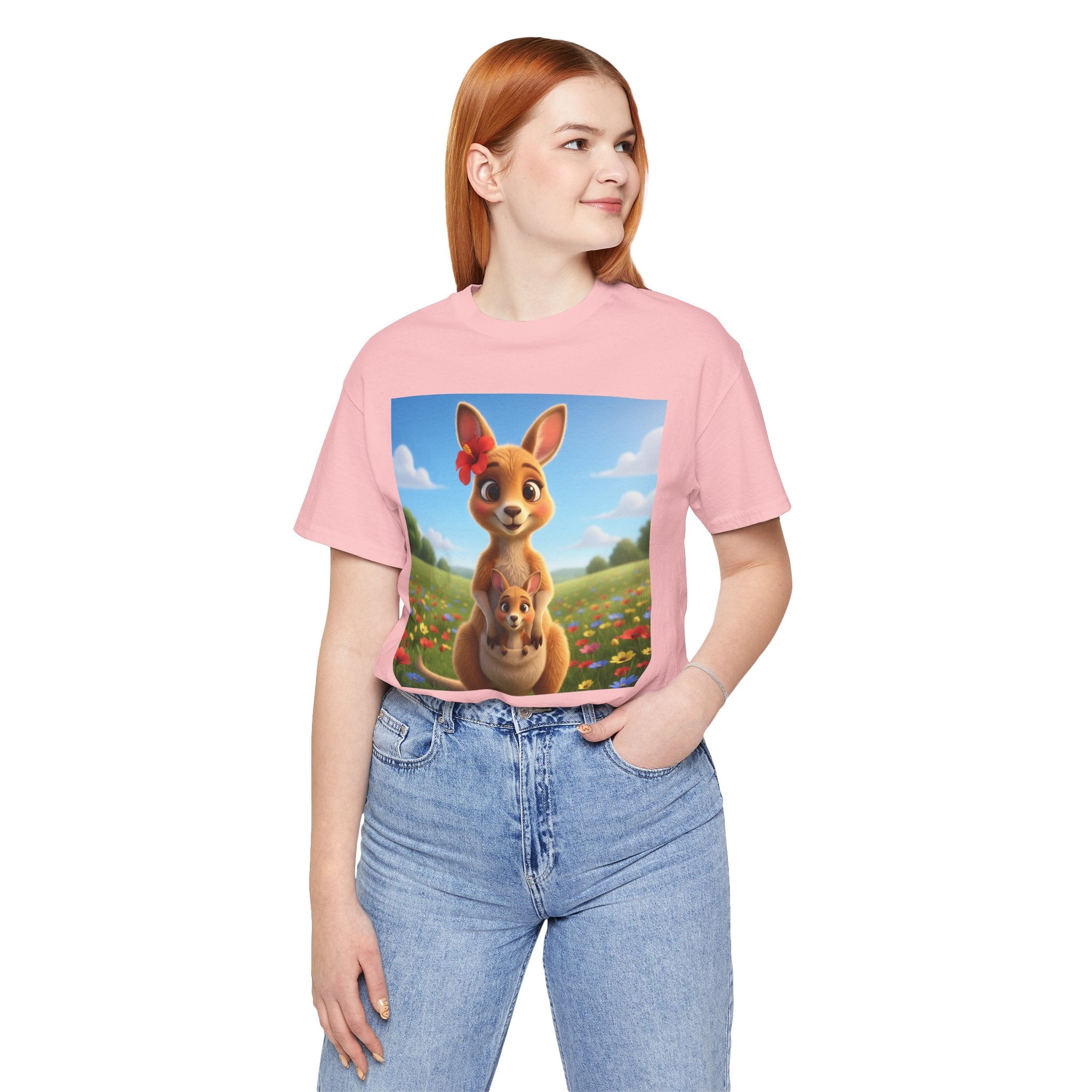 Kangaroo Mama & Joey Cute Graphic Tee