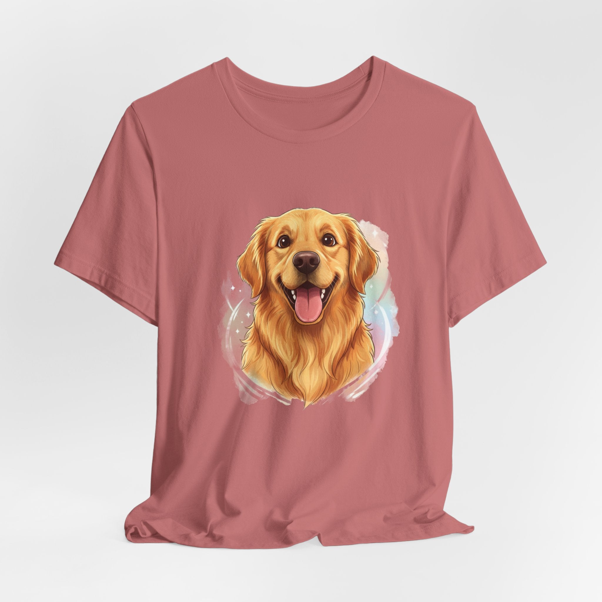 Golden Retriever Portrait T-Shirt — Happy Dog Tee for Pet Lovers