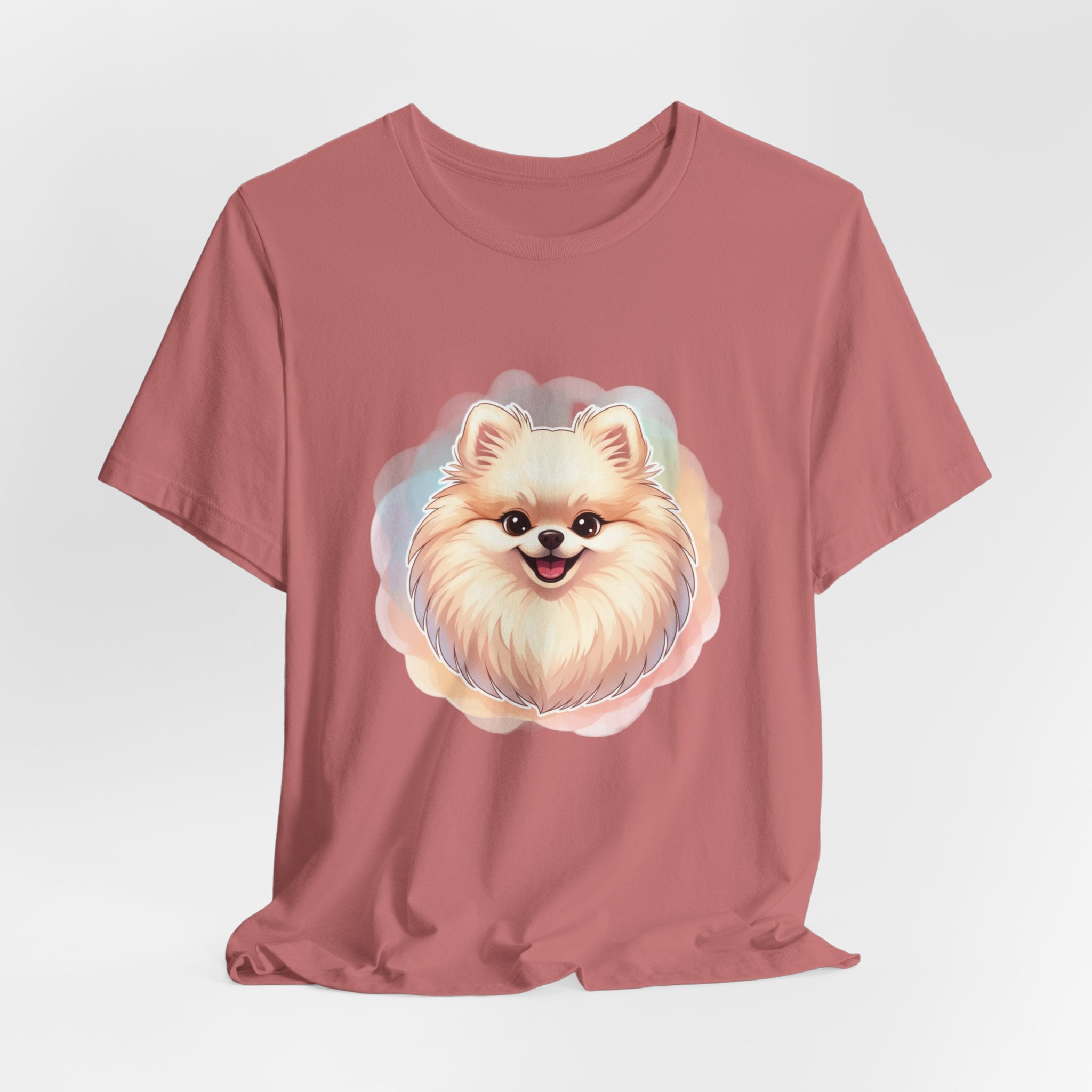Pomeranian Dog Portrait Tee — Cute Fluffy Pomeranian Graphic T-Shirt