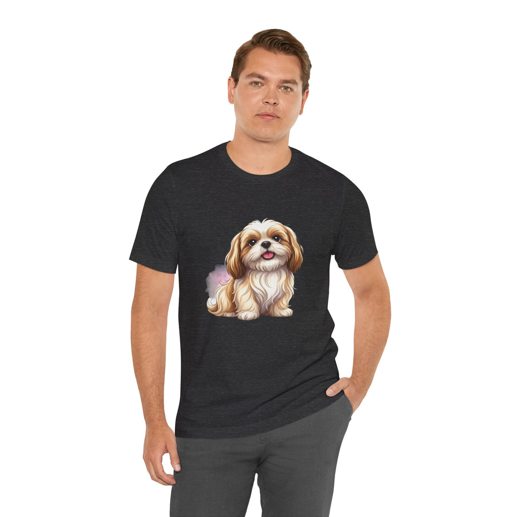 Shih Tzu Puppy T-Shirt – Adorable Cartoon Dog Tee for Pet Lovers