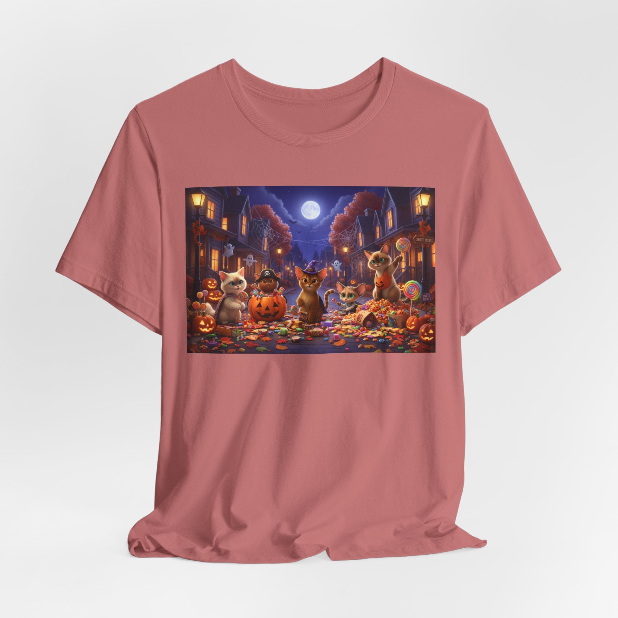 Cats Halloween Night & Pumpkins T-Shirt