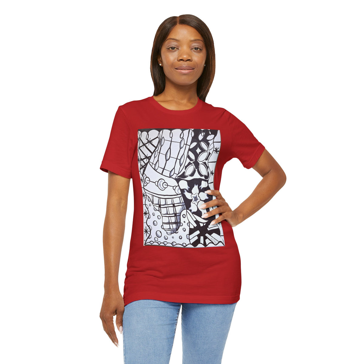 Alicia Wilson — Abstract Black & White Patchwork — T-Shirt