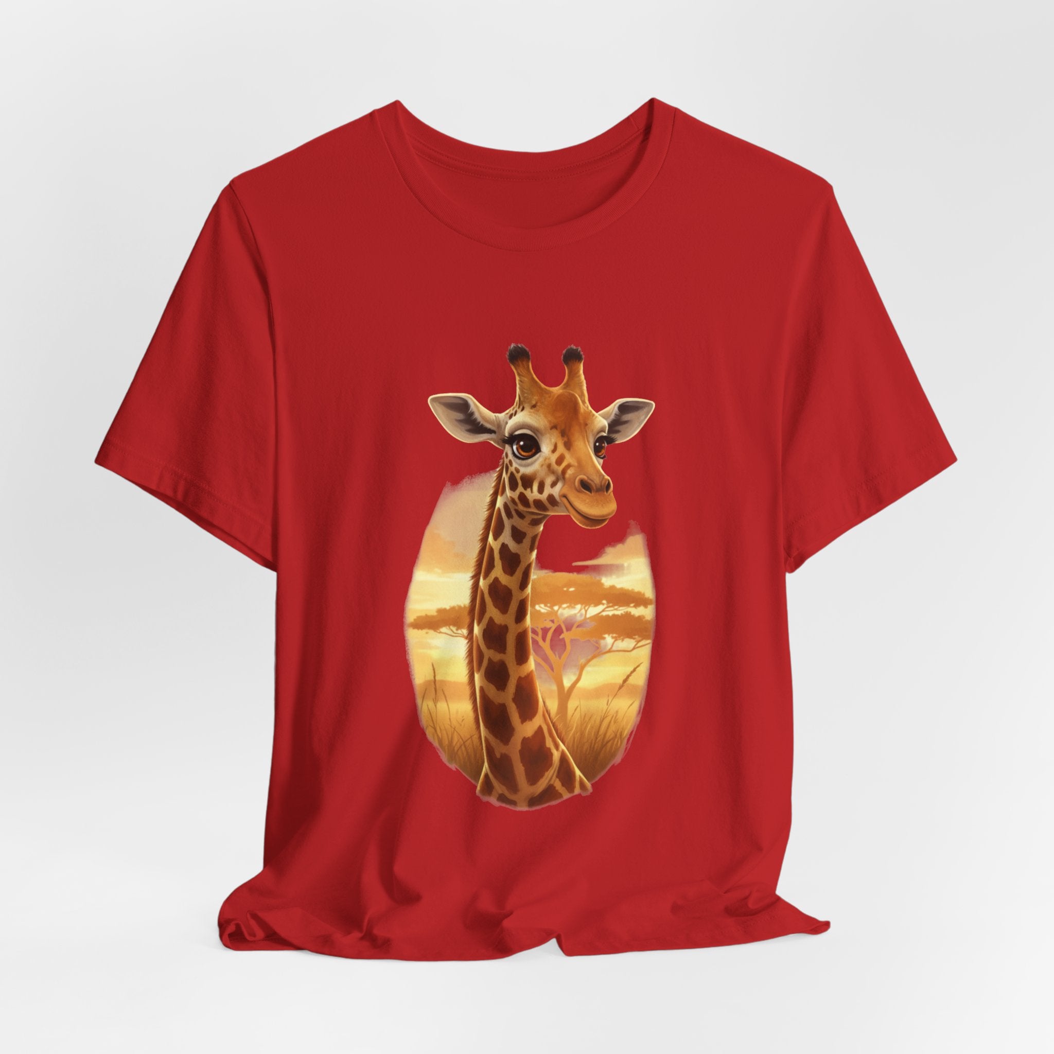 Giraffe Sunset Tee - Safari Wildlife Graphic T-Shirt