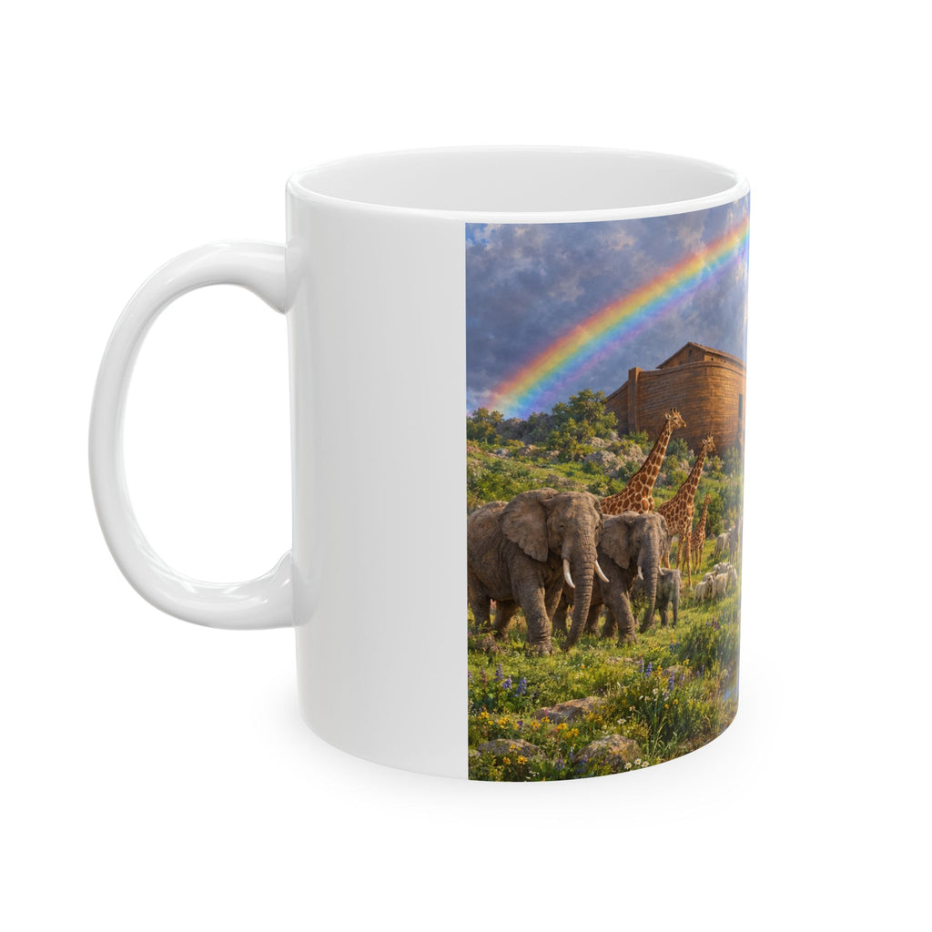 Hulabuloo — Noah's Ark Rainbow — Bible Ceramic Mug
