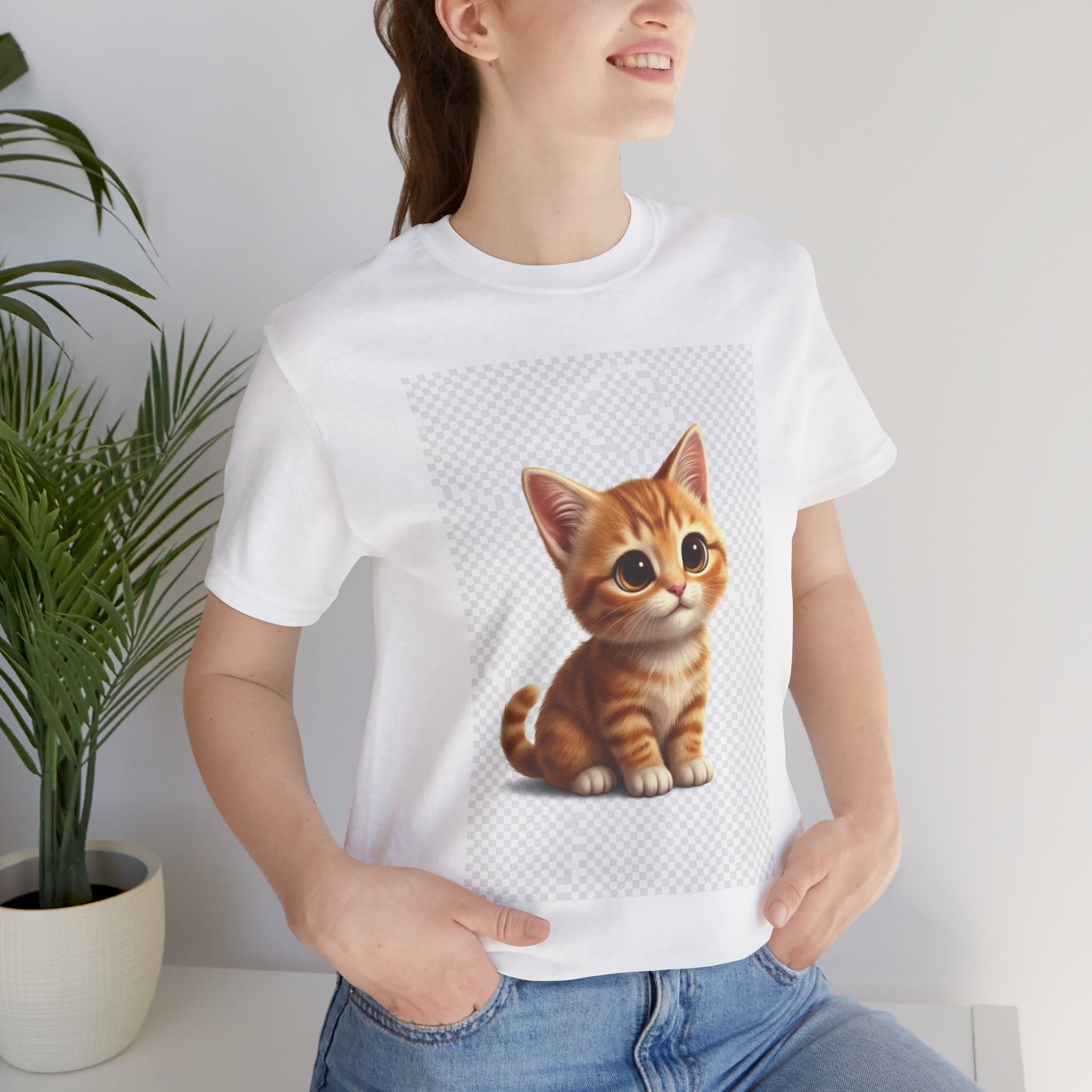 Cute Ginger Kitten T-Shirt — Adorable Cat Graphic Tee for Cat Lovers