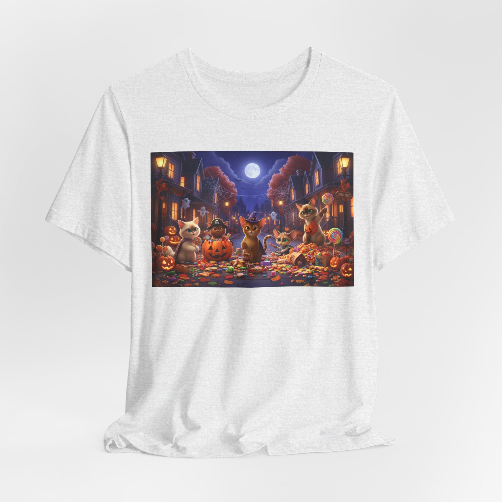 Cats Halloween Night & Pumpkins T-Shirt