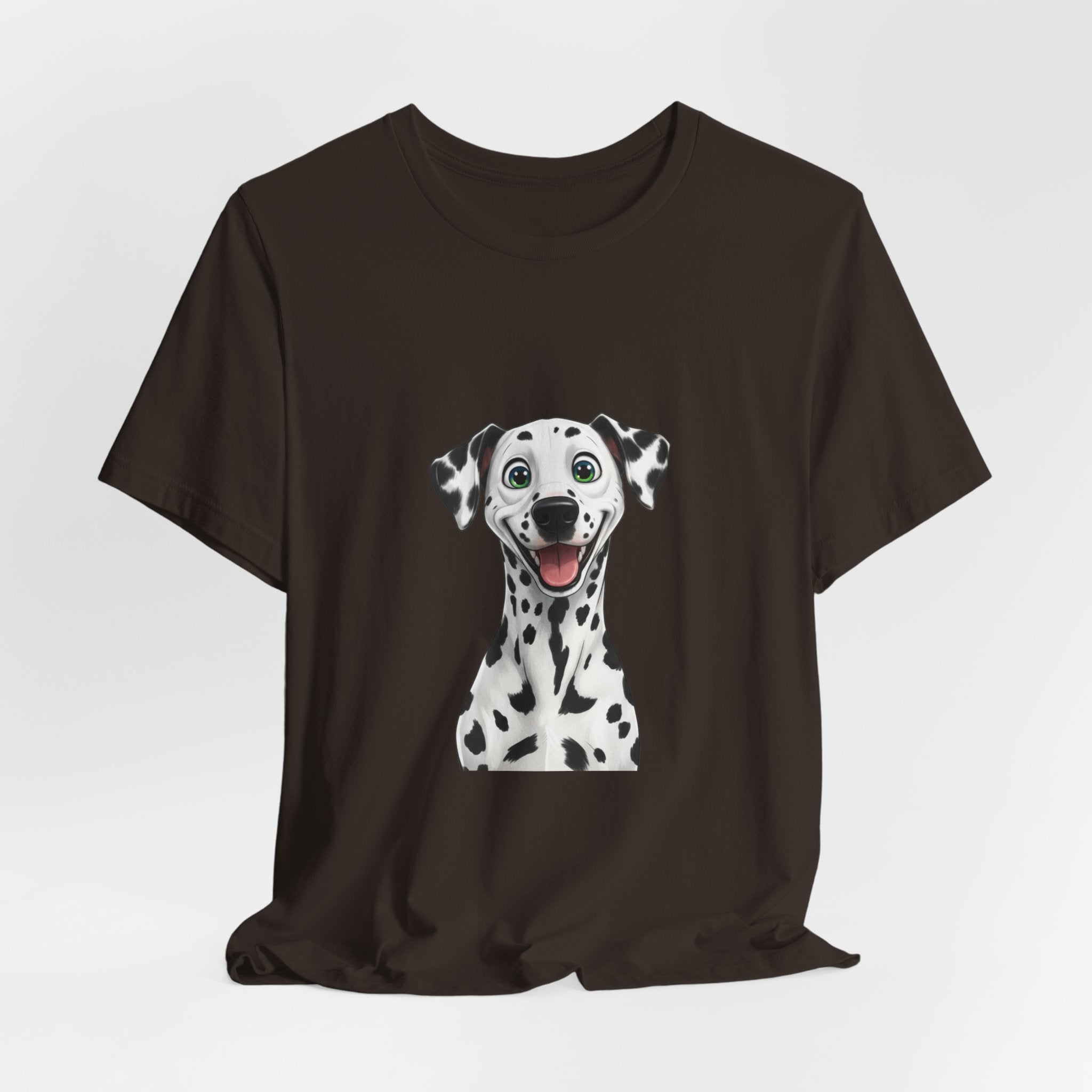 Happy Dalmatian Dog T-Shirt — Cute Spot Puppy Tee for Dog Lovers