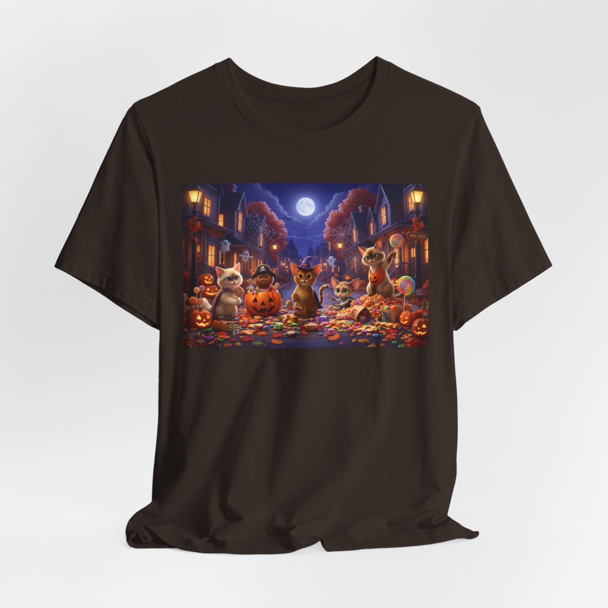 Cats Halloween Night & Pumpkins T-Shirt