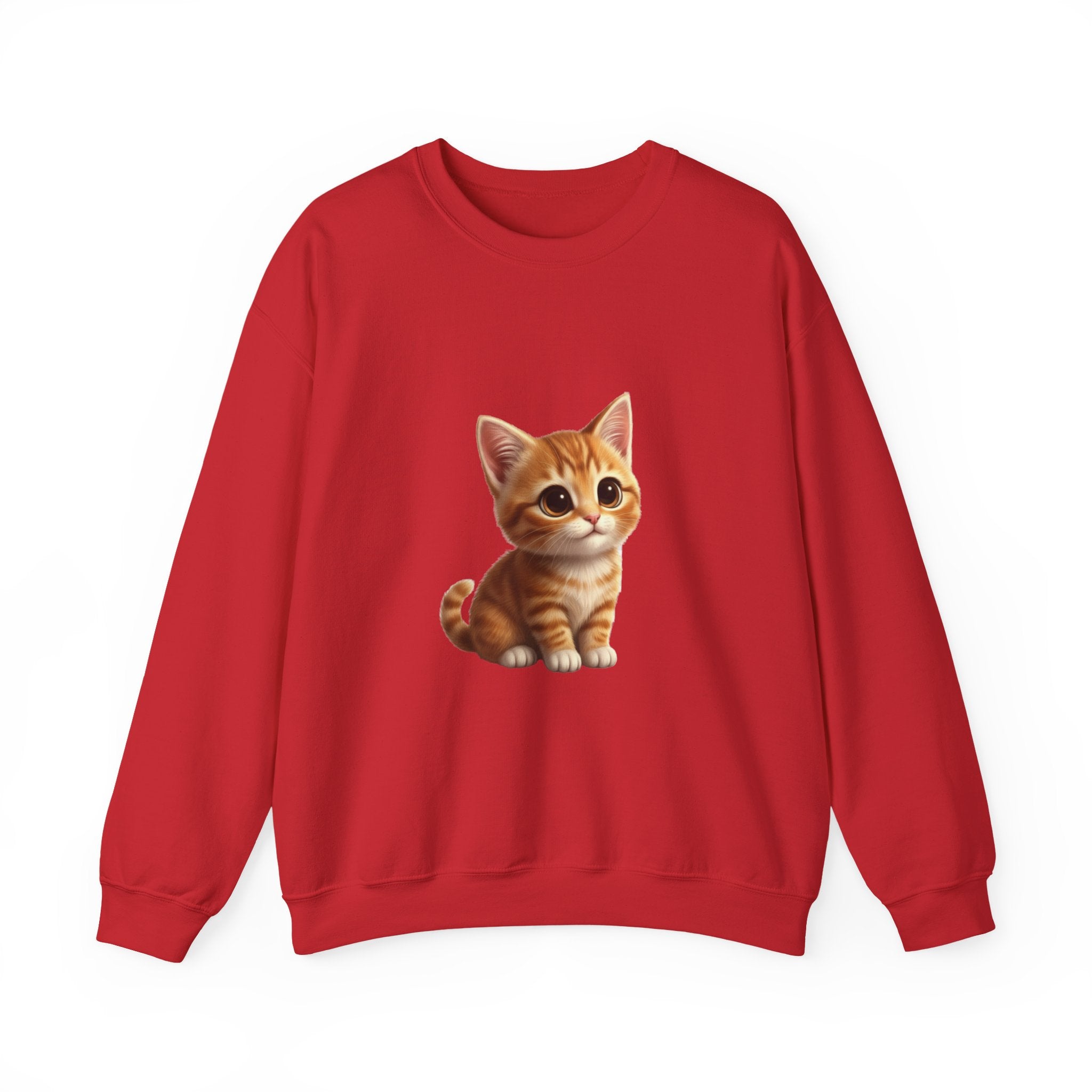 Cute Tabby Kitten Sweatshirt – Adorable Cat Graphic Crewneck