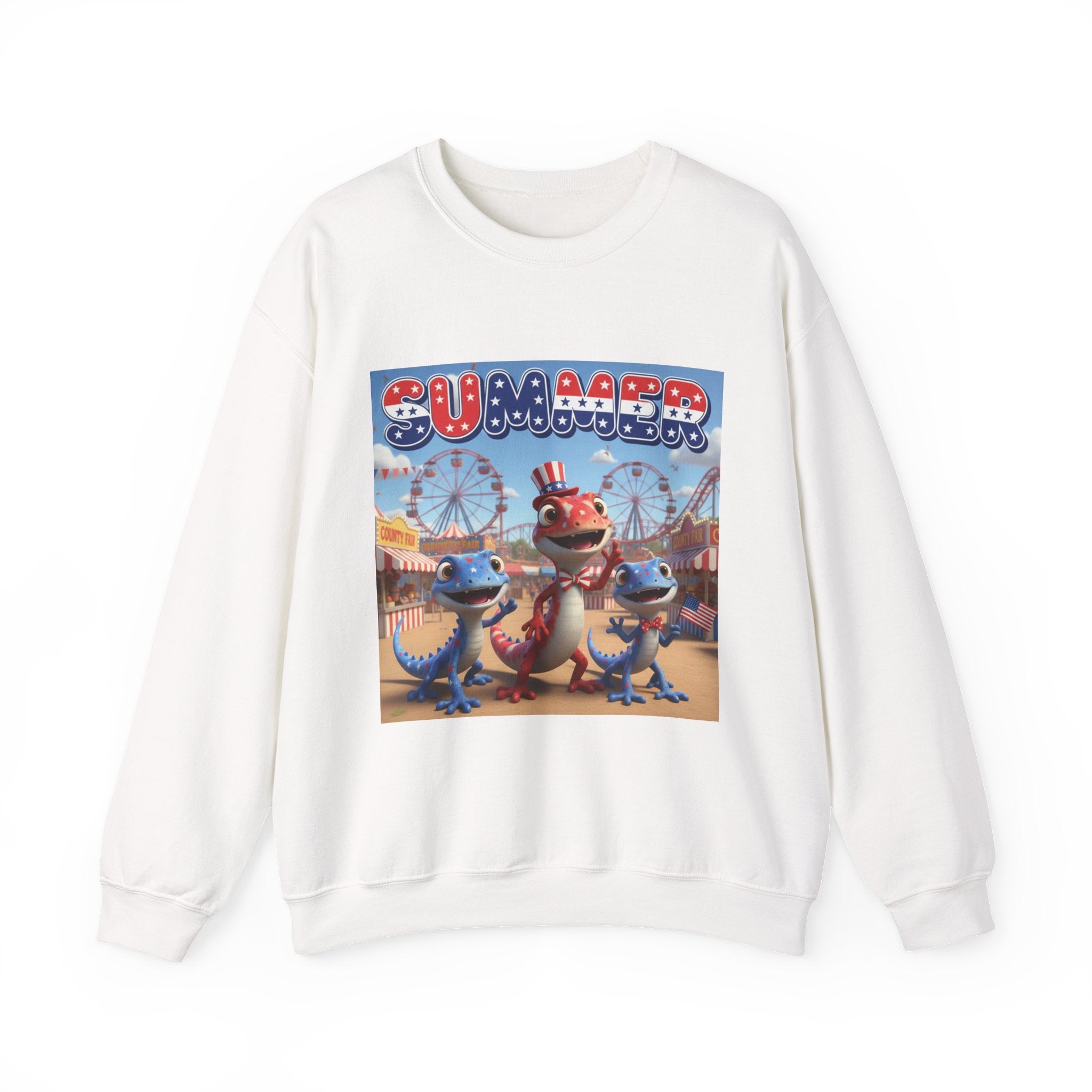 Lizard Family — 4th of July Carnival — Crewneck Sweatshirt