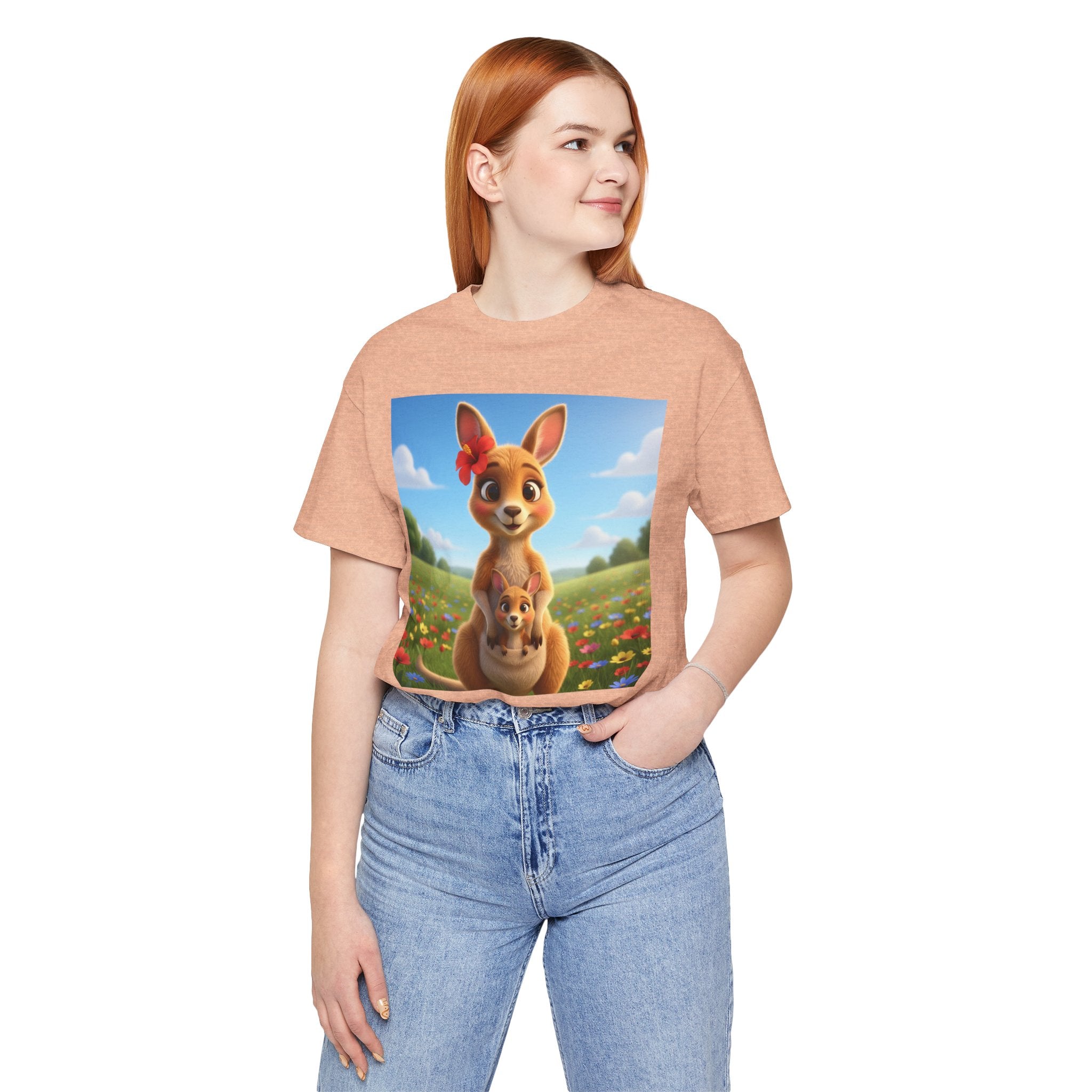 Kangaroo Mama & Joey Cute Graphic Tee