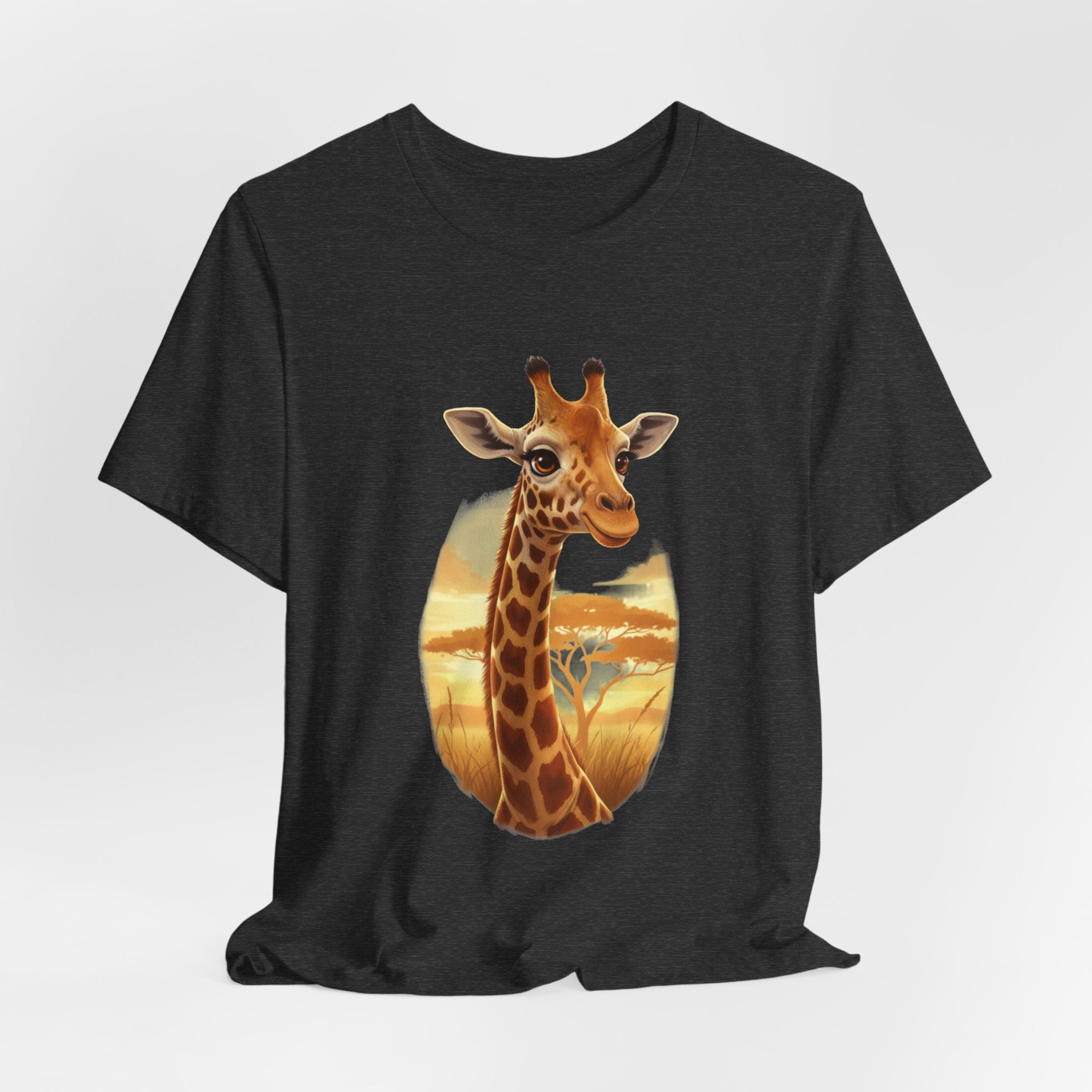 Giraffe Sunset Tee - Safari Wildlife Graphic T-Shirt