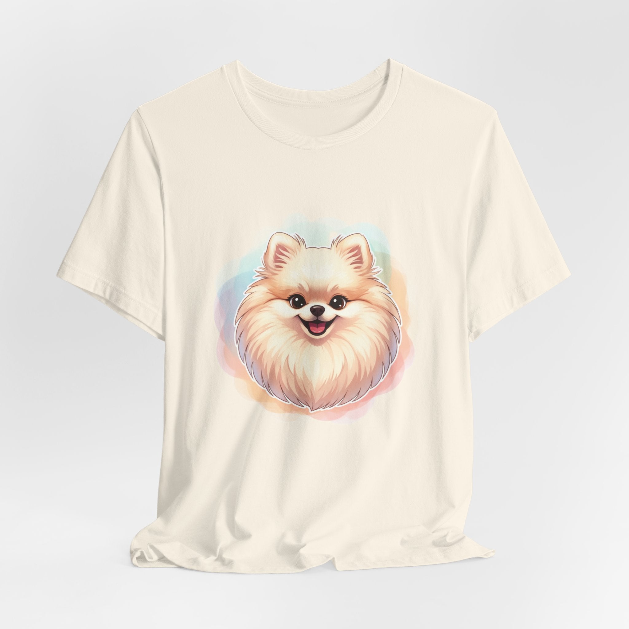 Pomeranian Dog Portrait Tee — Cute Fluffy Pomeranian Graphic T-Shirt