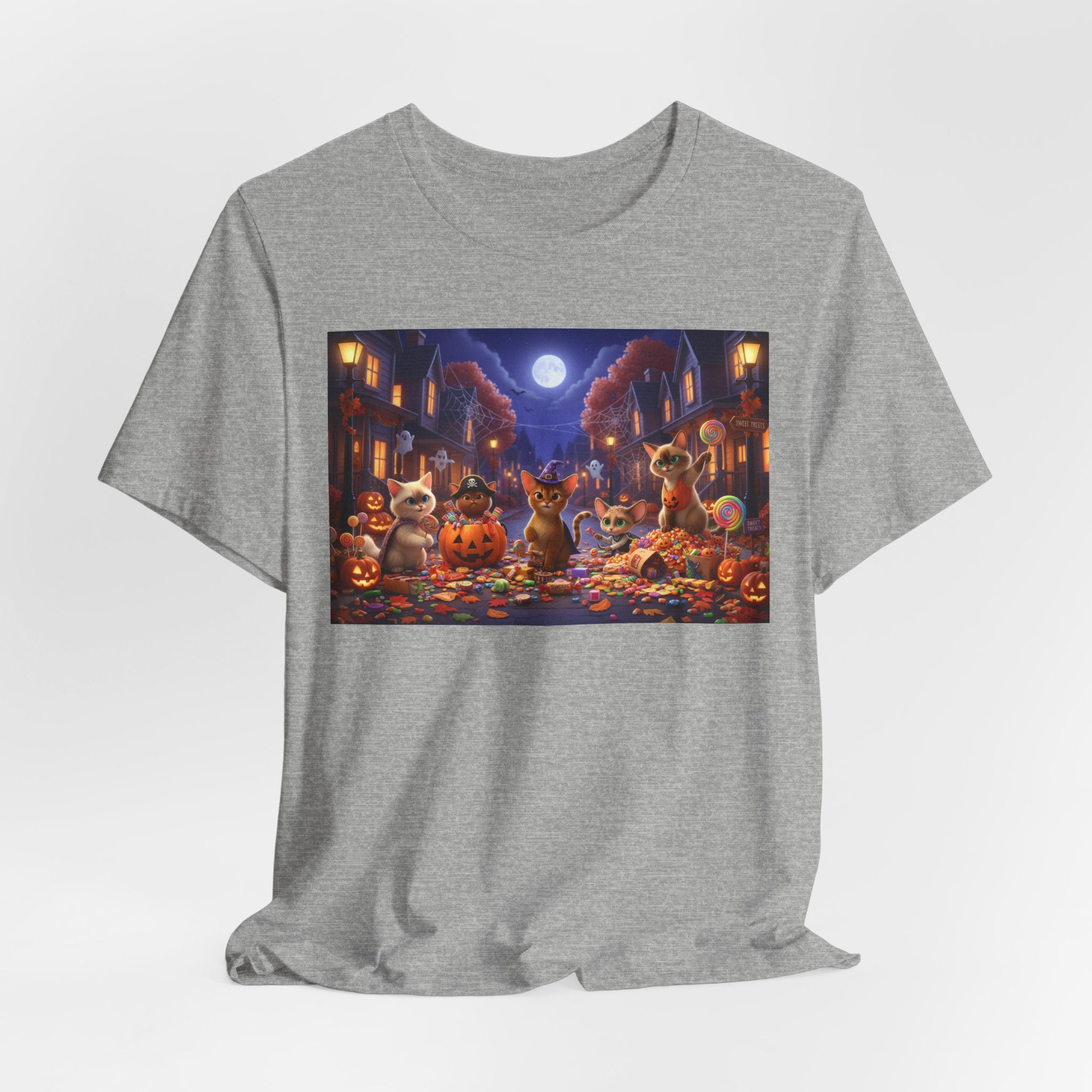 Cats Halloween Night & Pumpkins T-Shirt