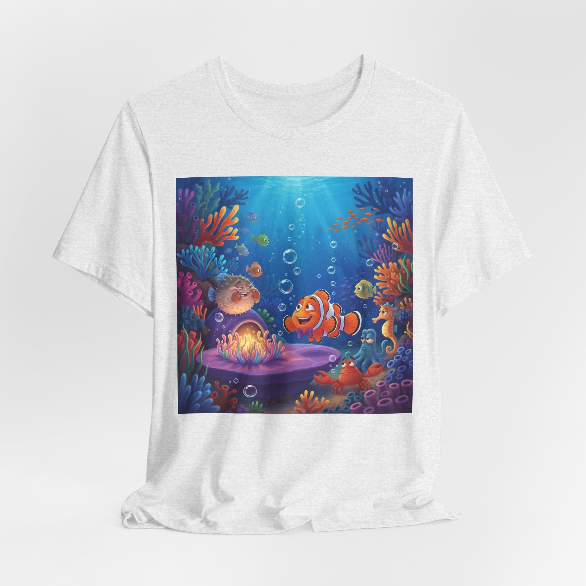 Undersea Coral Reef Fish Tee — Colorful Ocean Scene T-Shirt