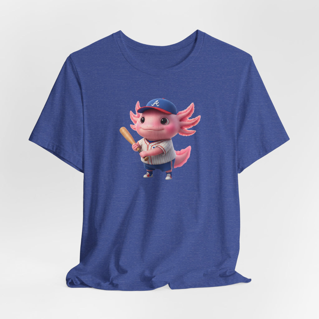 Axolotl Baseball Boy T-Shirt — Cute Pink Axolotl Batter Tee