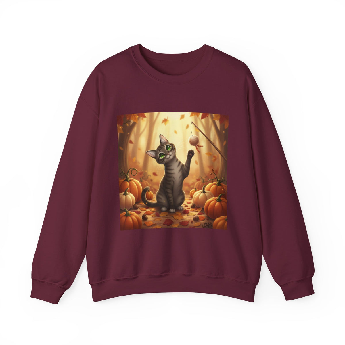Autumn Pumpkin Patch Cat Sweatshirt