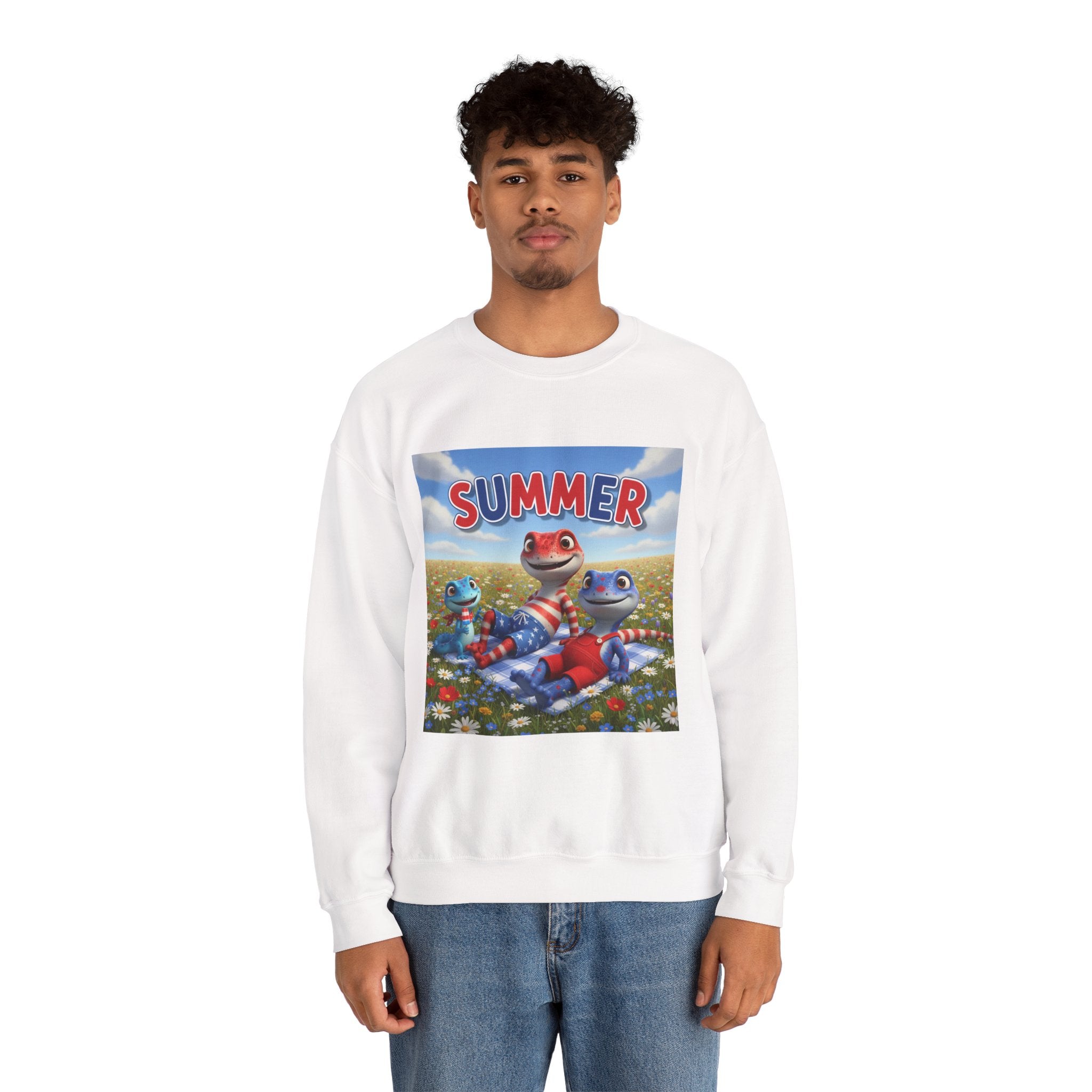 Lizard Family Summer Crewneck Sweatshirt