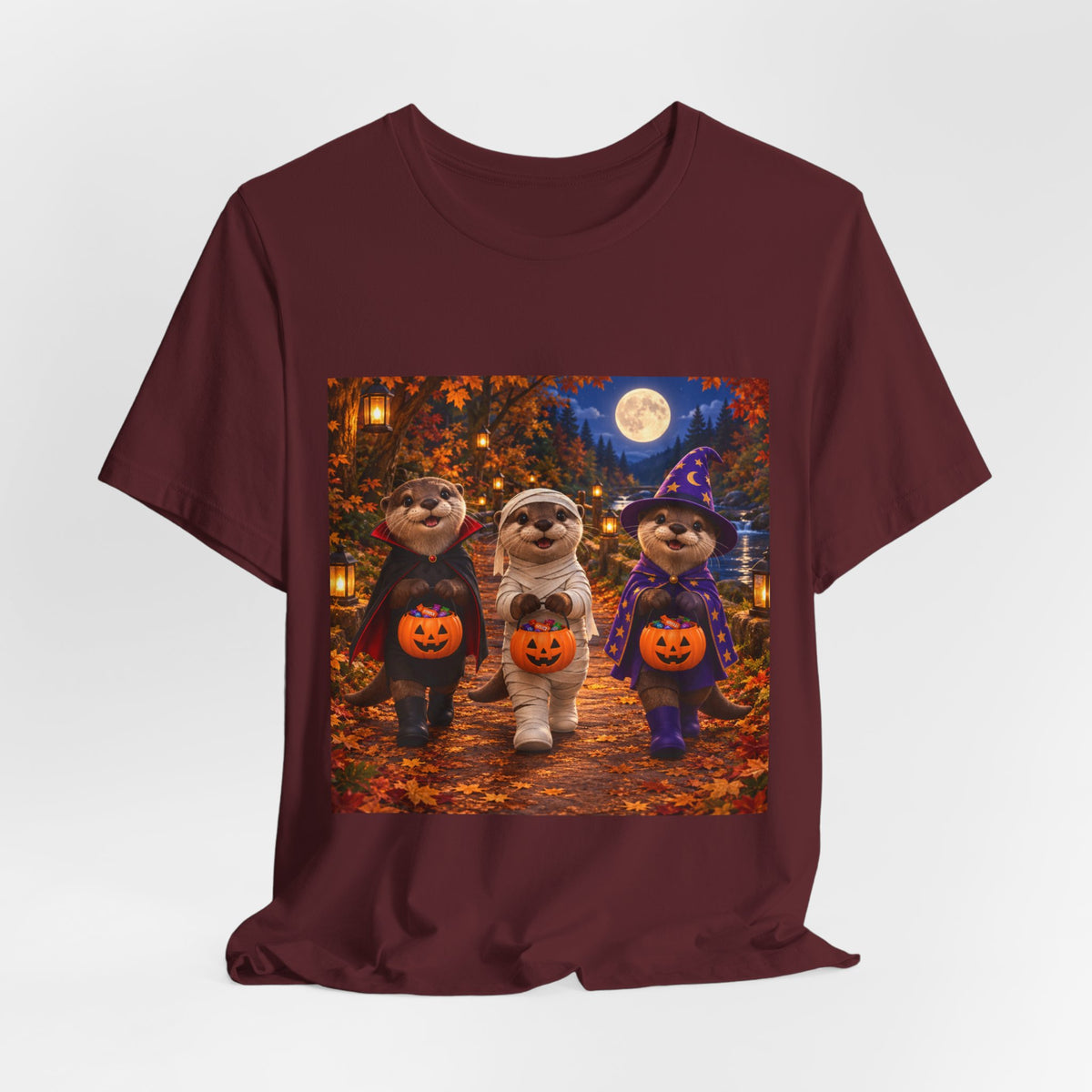 Otter Halloween Trick-or-Treat T-Shirt — Cute Costume Pumpkin Design