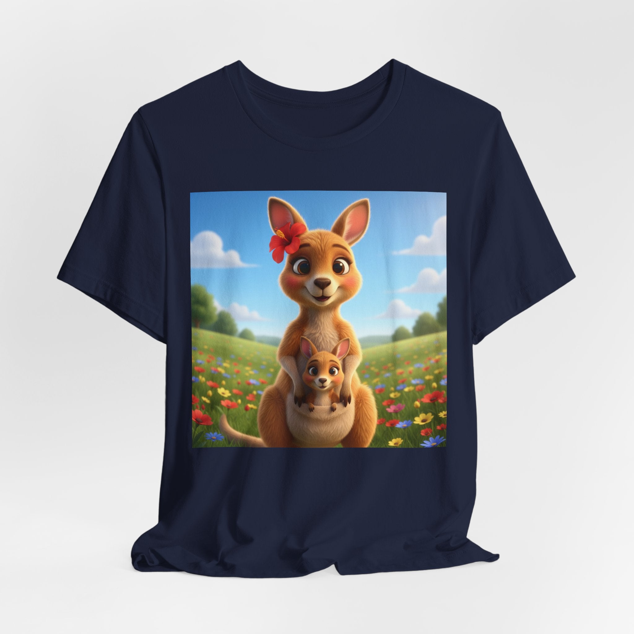 Kangaroo Mama & Joey Cute Graphic Tee