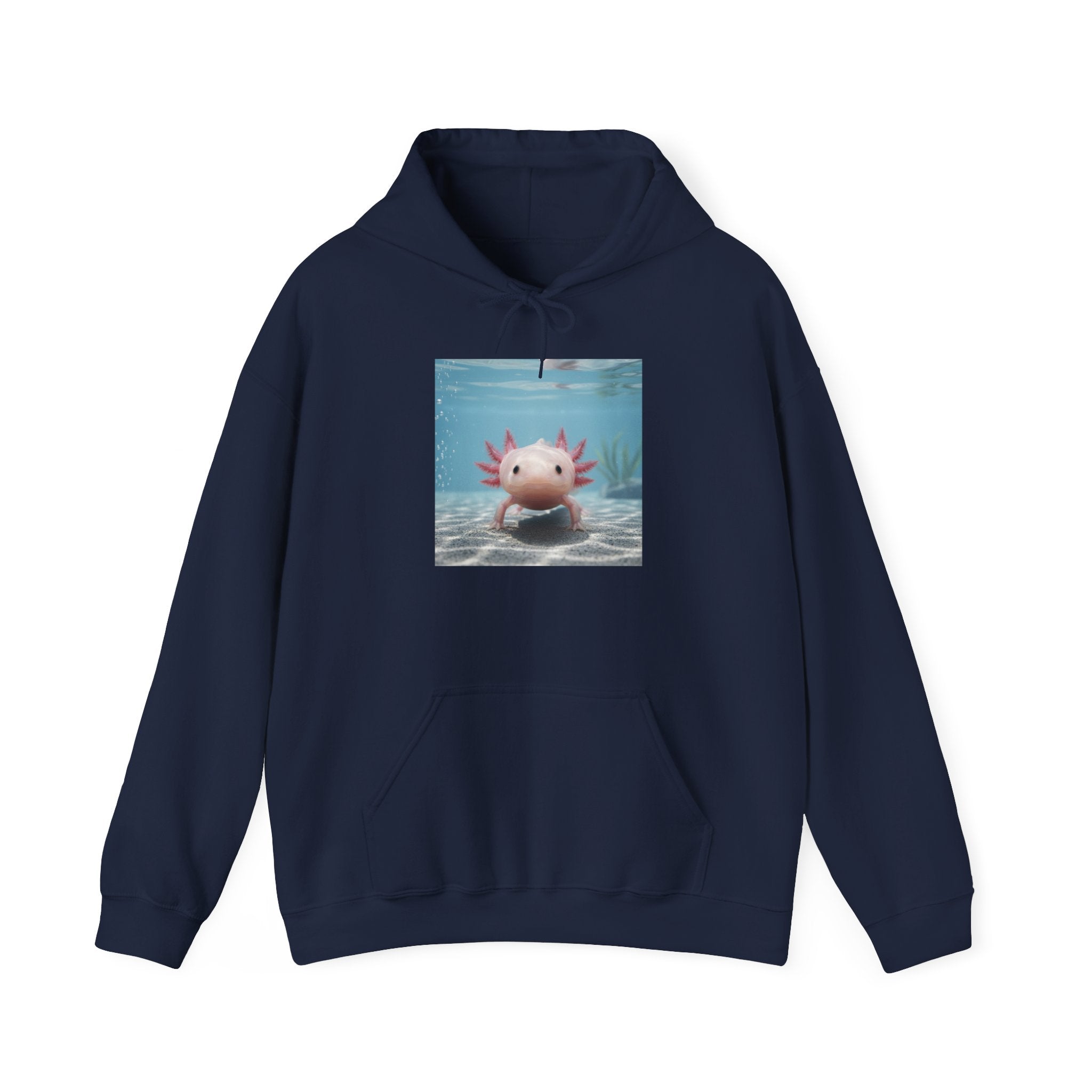 Axolotl Smiles Hoodie – Cute Aquatic Creature Pullover