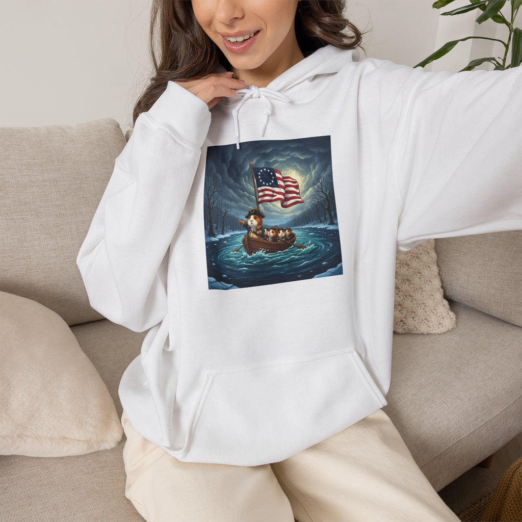 Patriotic Washington  Hoodie — American Flag Wildlife Sweatshirt