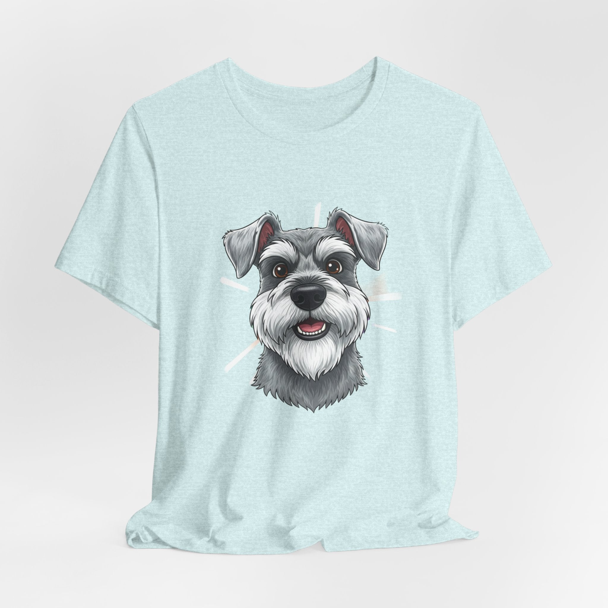Schnauzer Face T‑Shirt — Cute Dog Portrait Tee for Schnauzer Lovers